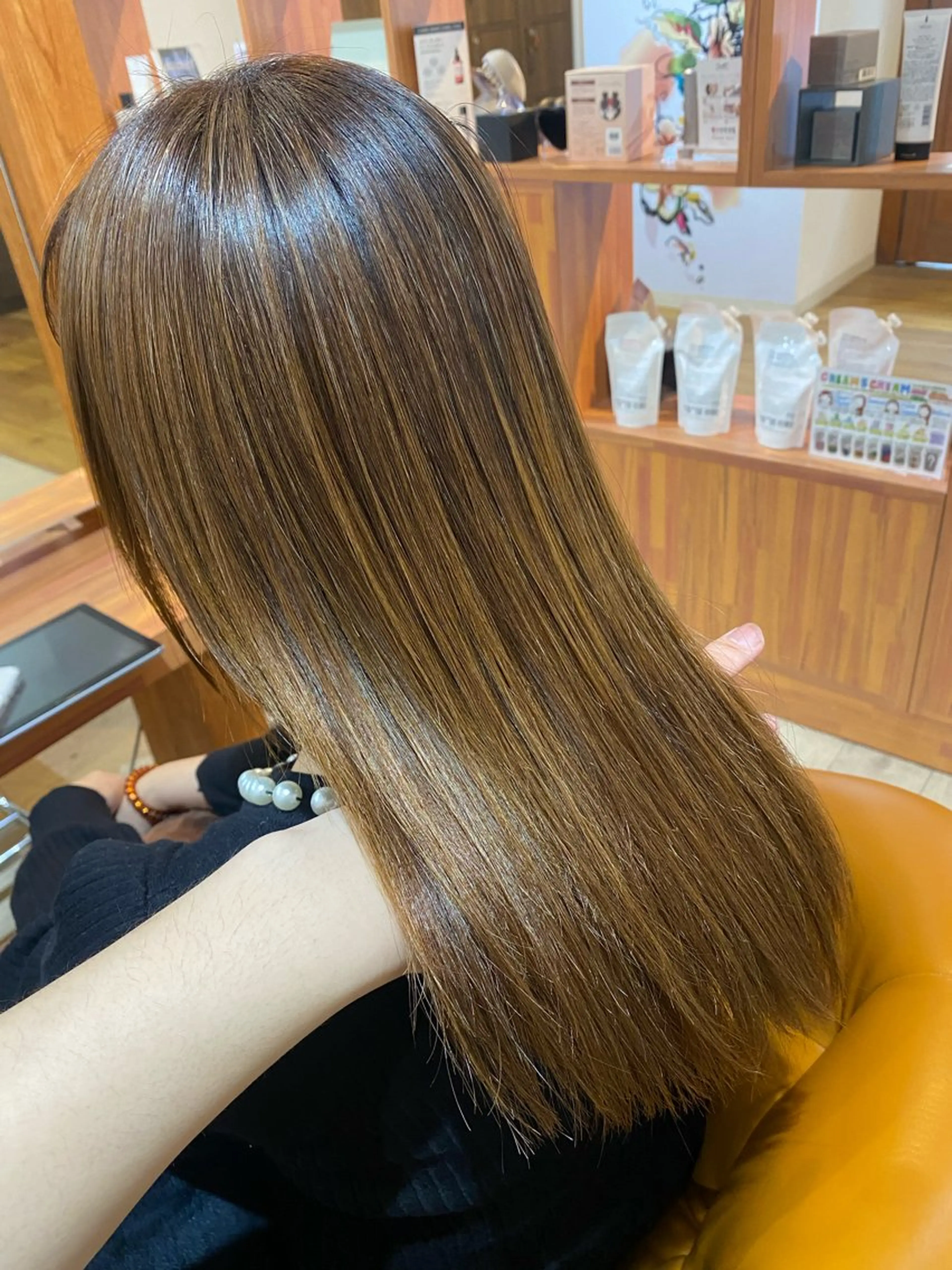 ロング パーマ 髪質改善 ストレートパーマ カット 縮毛矯正 縮毛矯正とレイヤー カット/杉村凜汰郎のヘアスタイル