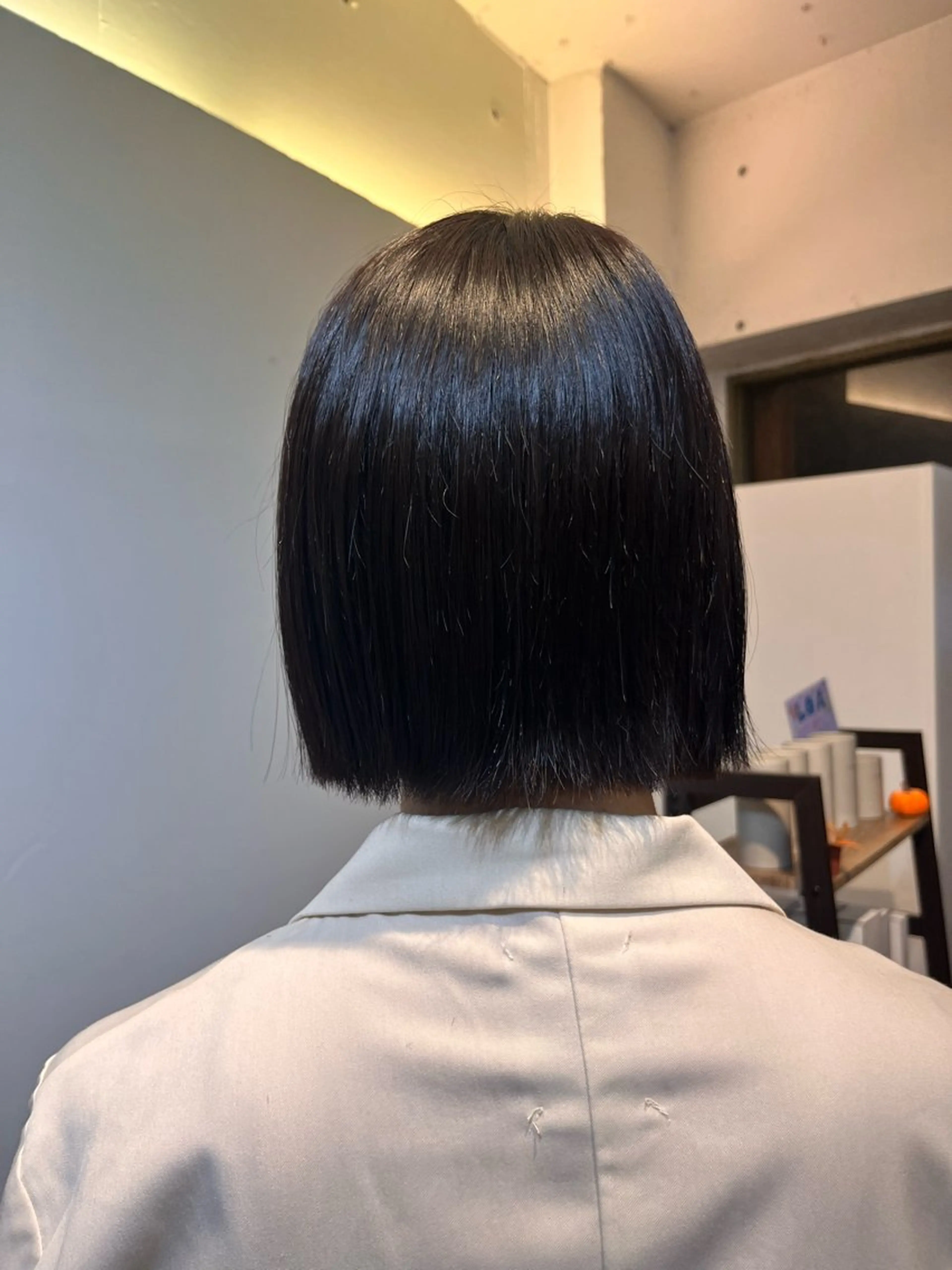 ミディアム 切りっぱなしボブ ボブ カット 臺 佳連のヘアスタイル