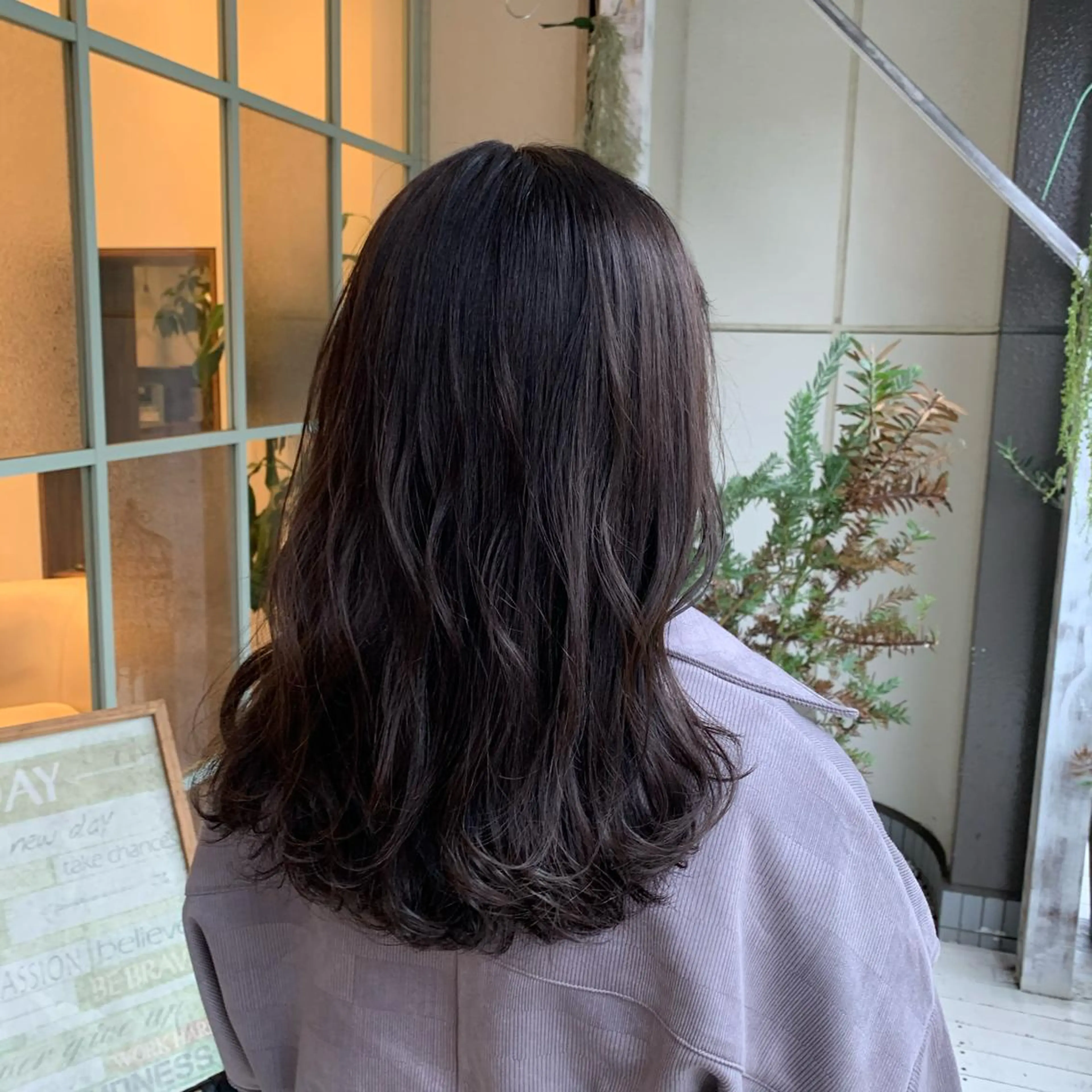 ミディアム カラー 【完全個室】髪質改善 暖色カラー/山崎唯奈のヘアスタイル