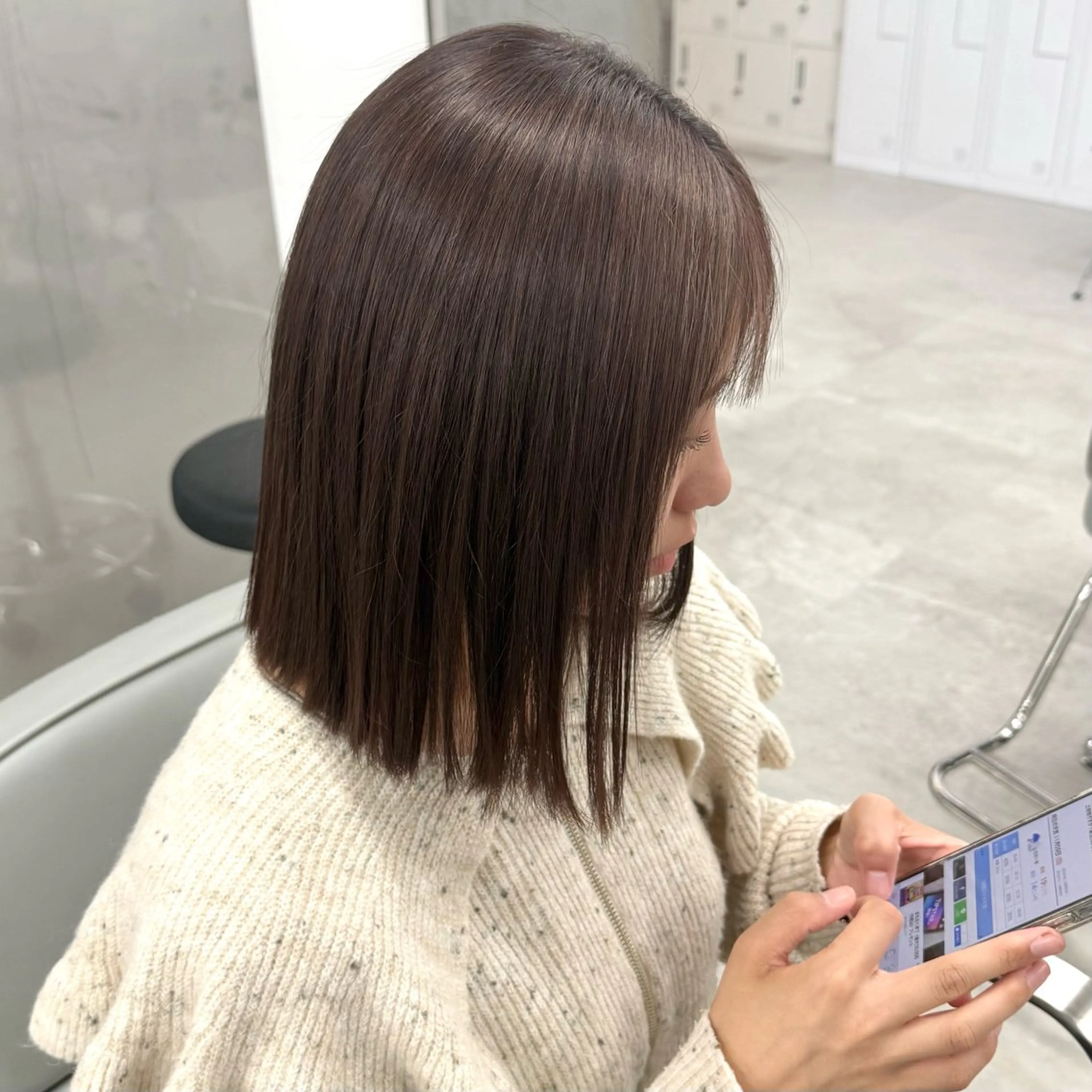 ミディアム カラー ブラウンカラー ココアブラウン ヘアカラー 中明度カラー/ ベージュ/noaのヘアスタイル