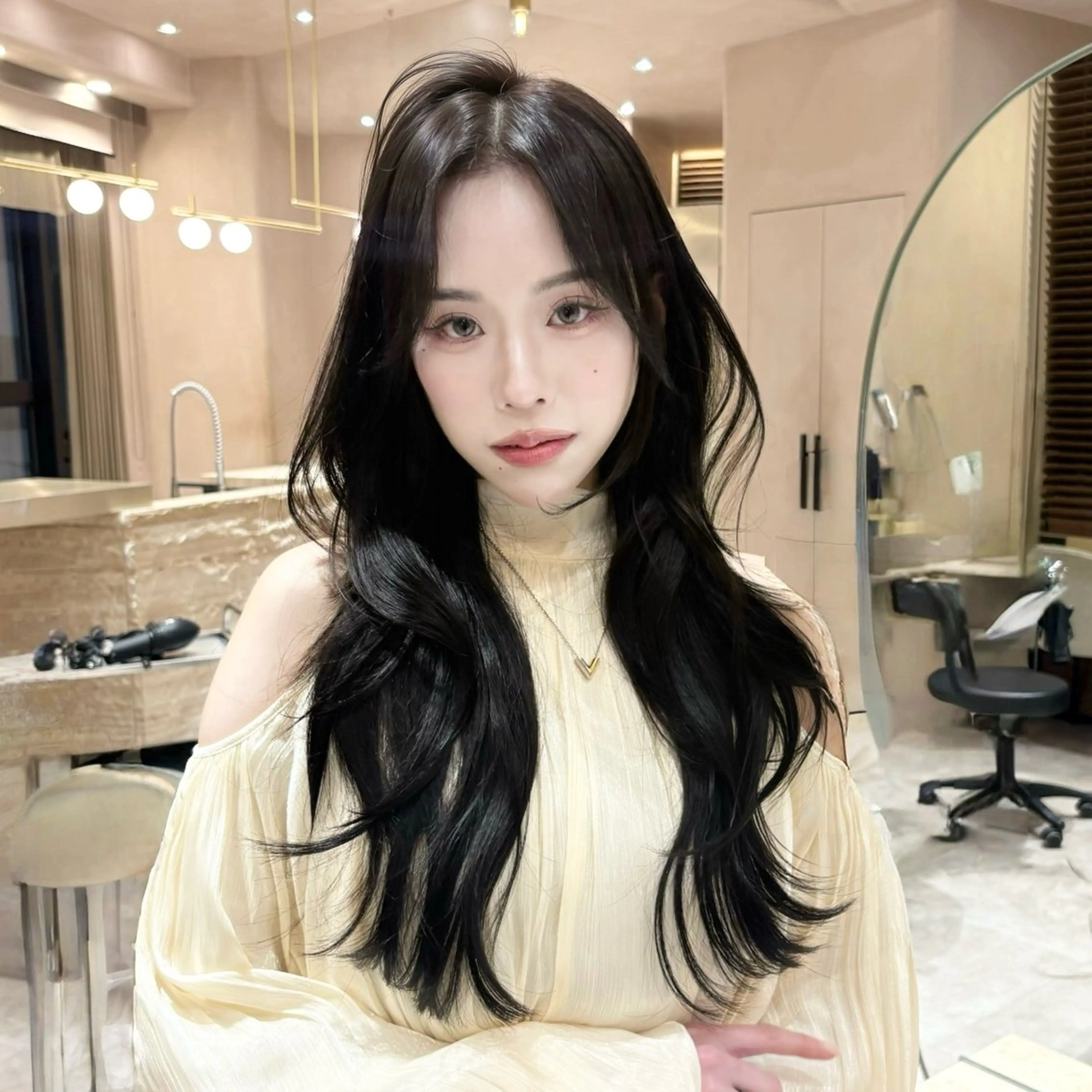ロング カット ヘアカラー トリートメント 渋谷/韓国レイヤー 艶カラー特化マサキのヘアスタイル