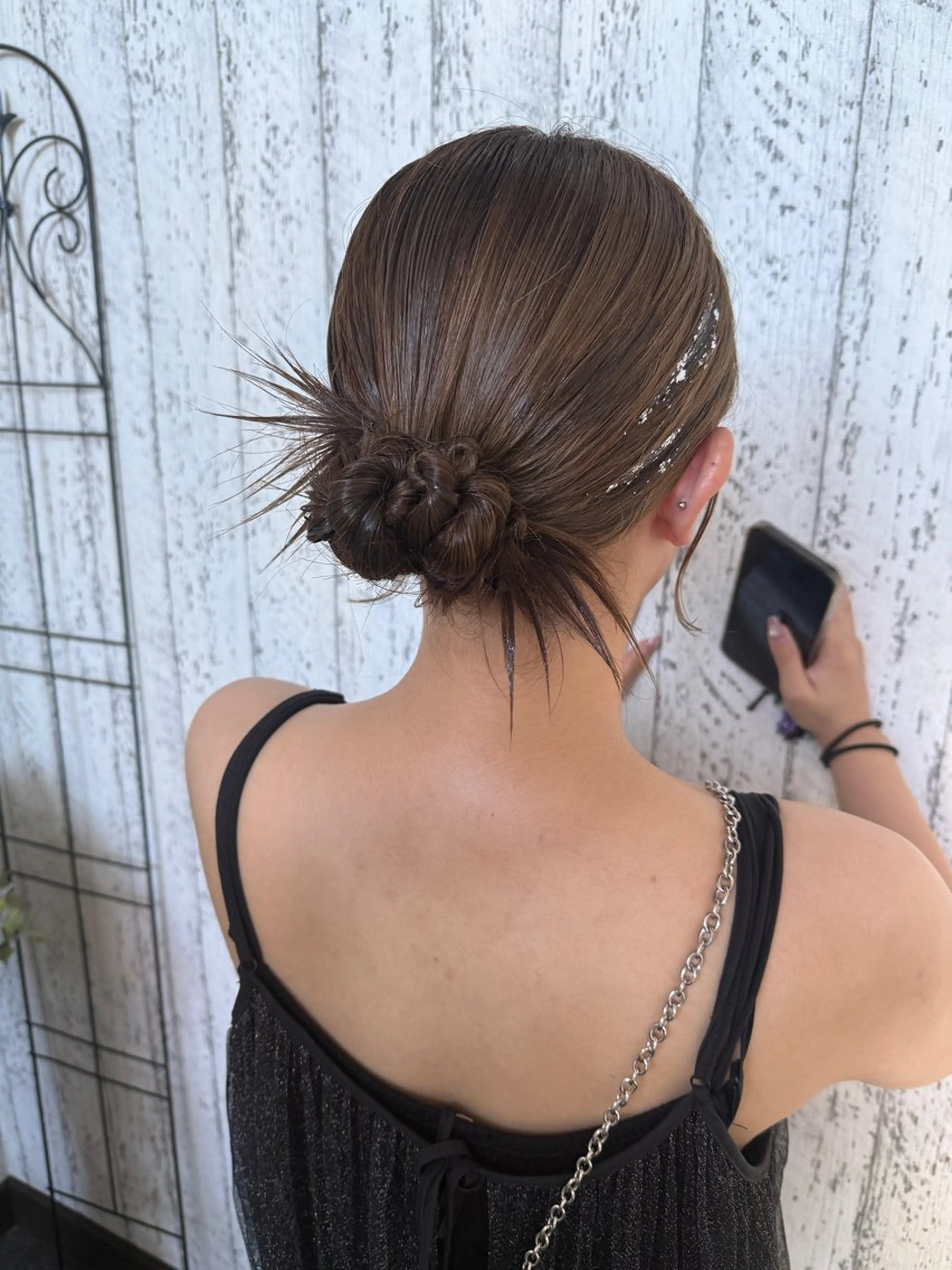 ヘアアレンジ ヘアセット モモカ/ハイトーン /バレイヤージュのヘアスタイル