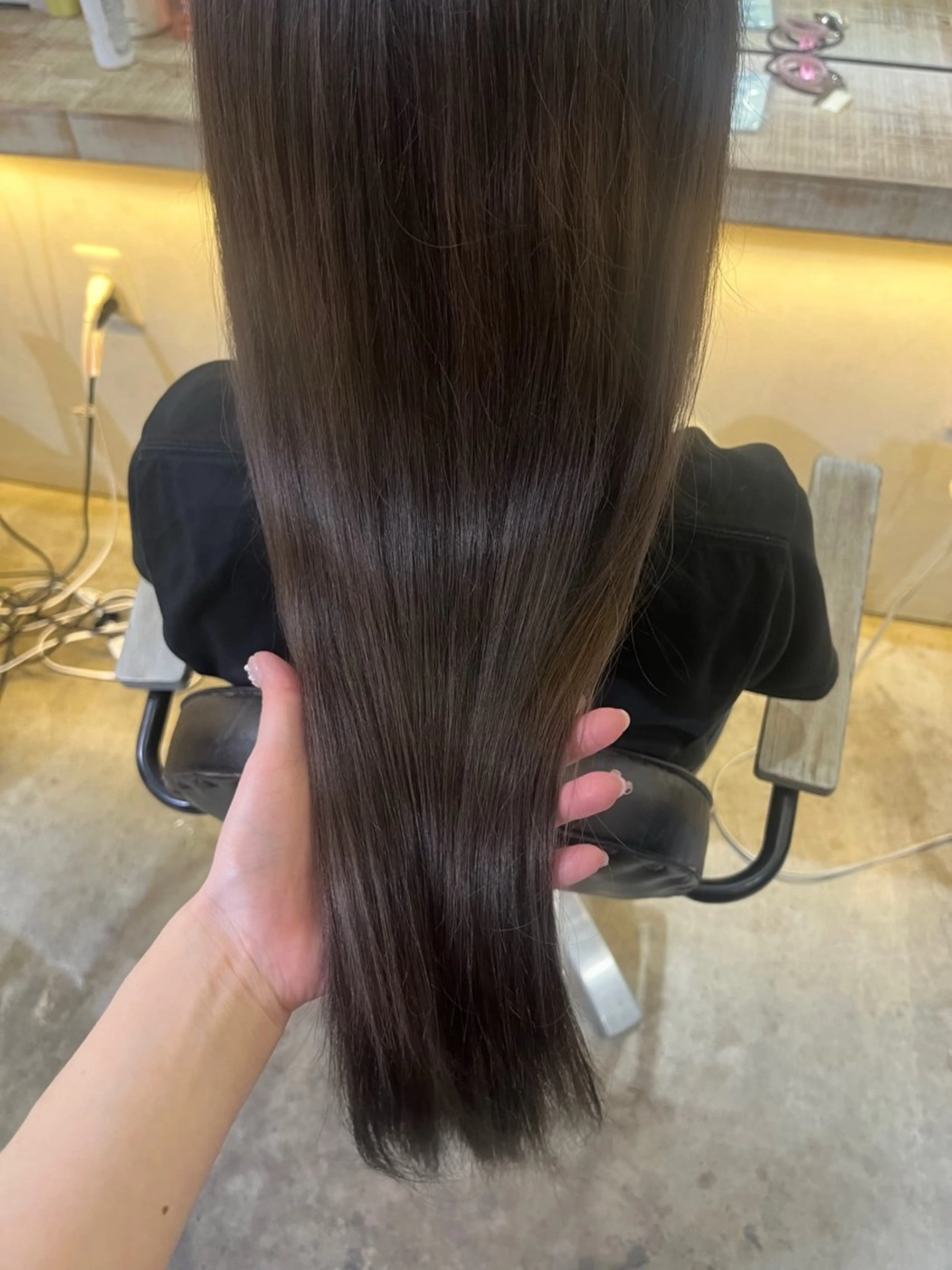 ロング カット ヘアカラー トリートメント 小顔カット/韓国 カラー🌙shikiのヘアスタイル