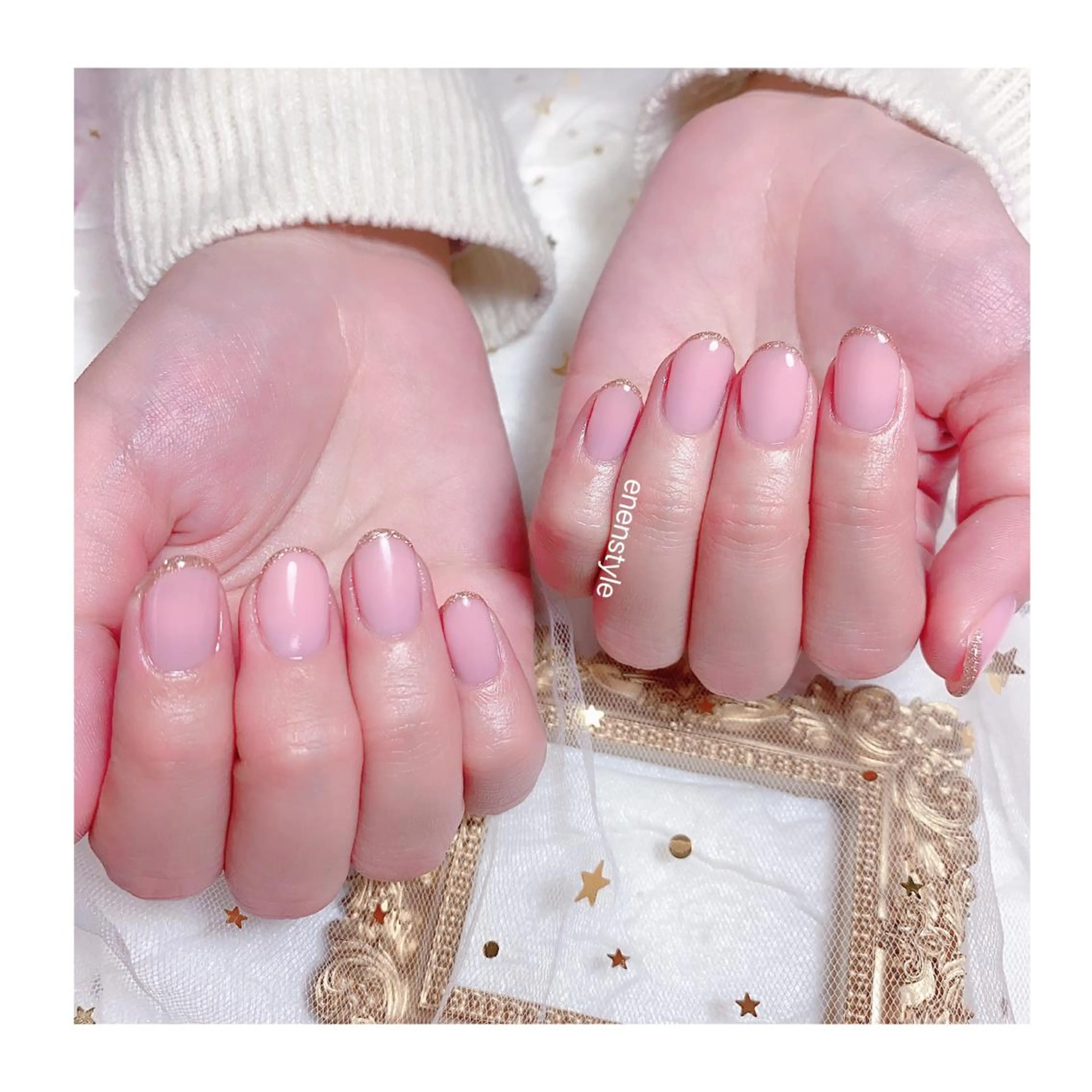 ショート ネイル ジェルネイル ニュアンスネイル オフィスネイル ワンカラーネイル パラジェル ハンドネイル 👑enen style👑のネイルデザイン