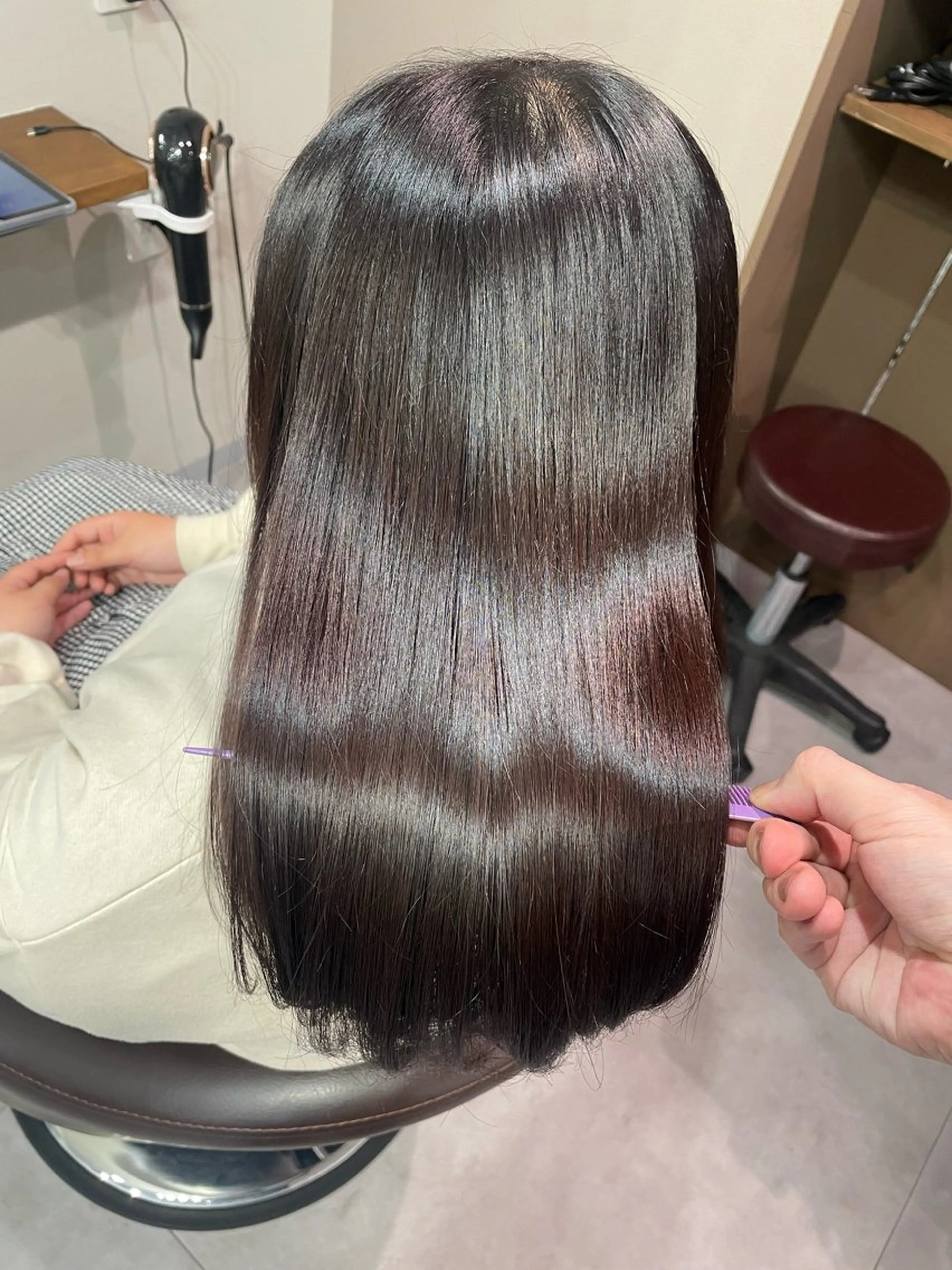 ミディアム カット ヘアカラー トリートメント 飯村 友亮のヘアスタイル