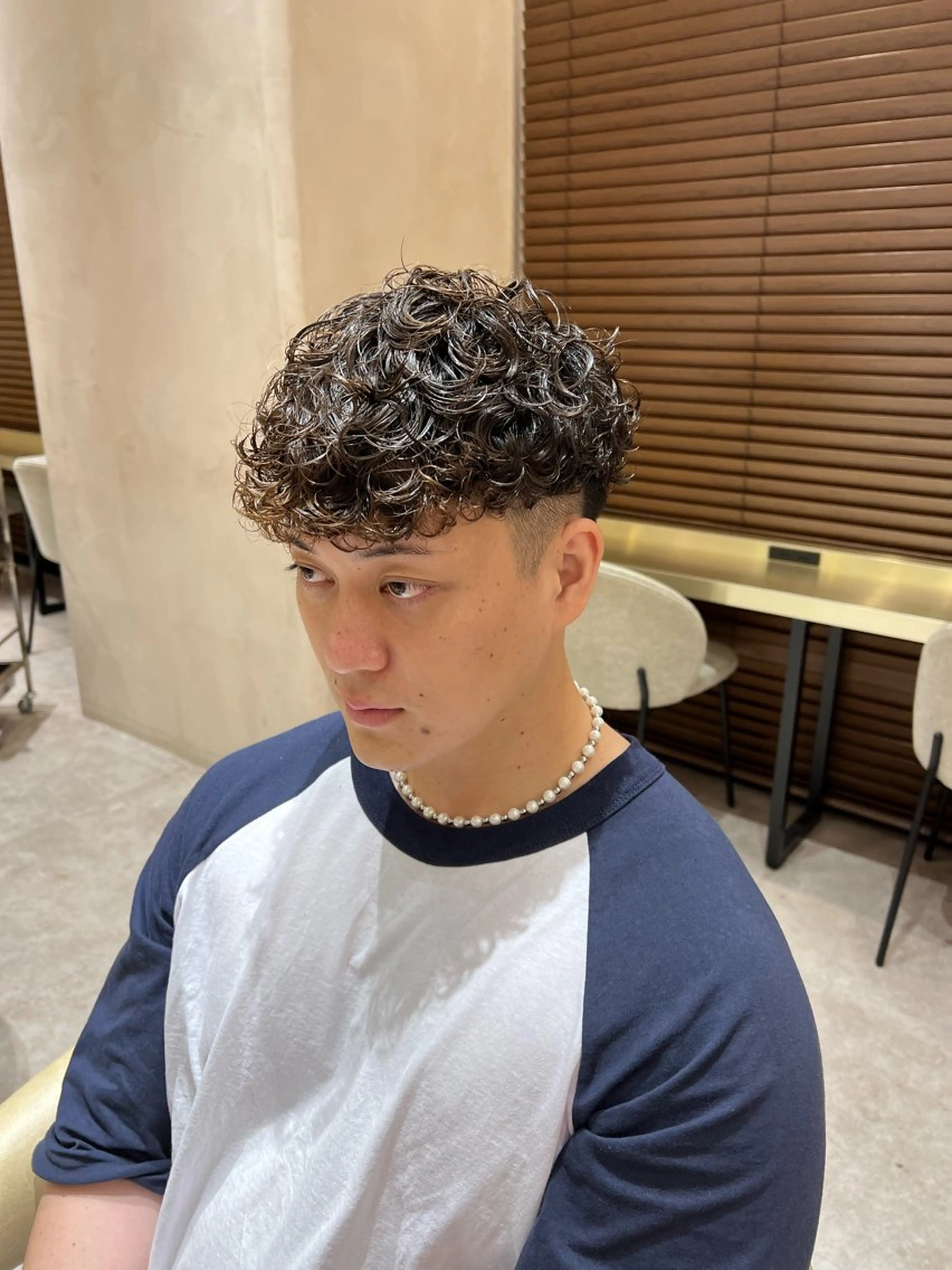 ショート パーマ メンズ fifth JINGUMAE所属・波巻きスパイラルパー マ/シャドウパーマ駿のヘアスタイル