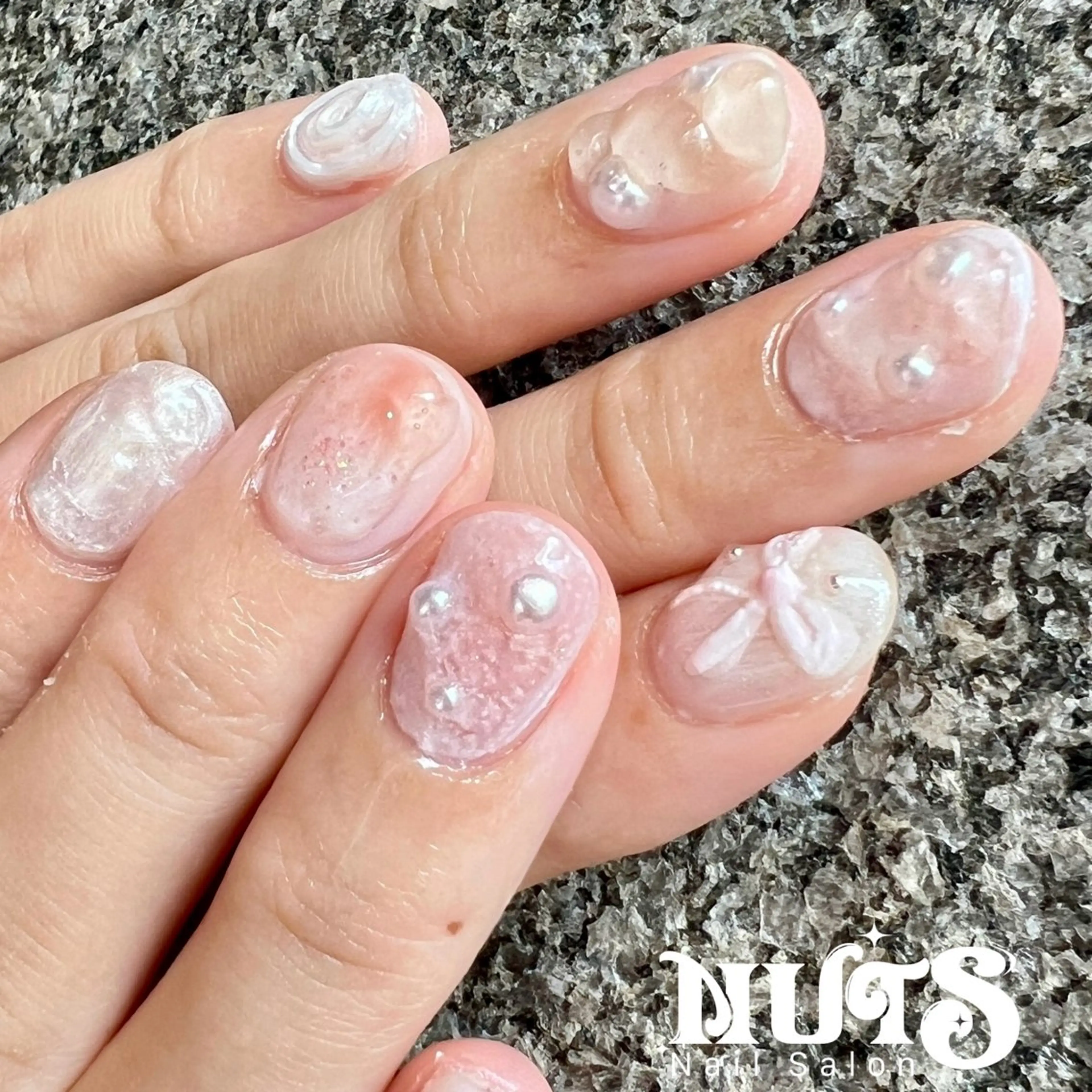 ネイル ジェルネイル ニュアンスネイル パラジェル ハンドネイル 個性派ニュアンス nuts nail所属・【池袋】nuts nail なつみのネイルデザイン
