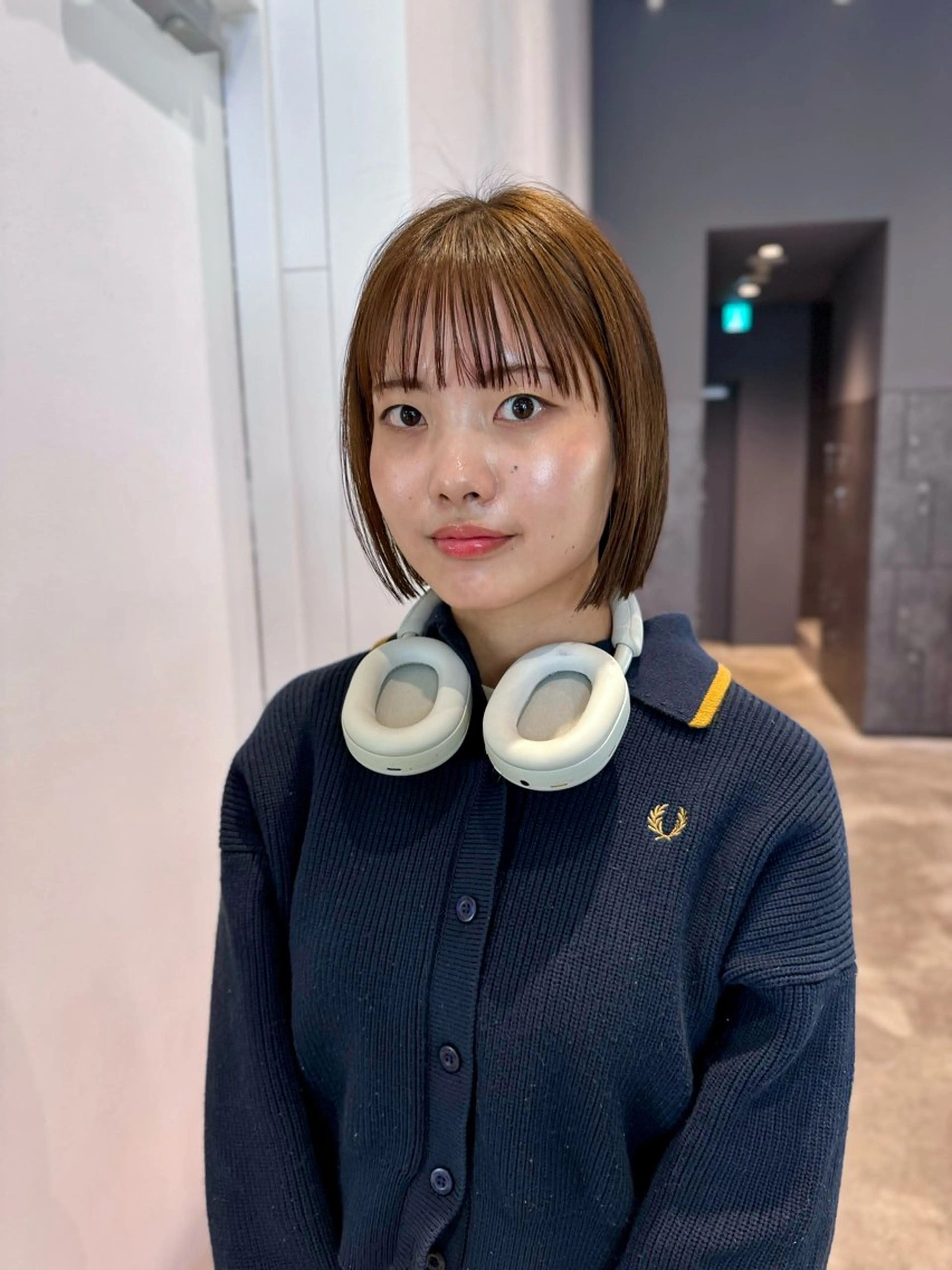 ショート コテ巻き風パーマ 似合わせパーマのヘアスタイル