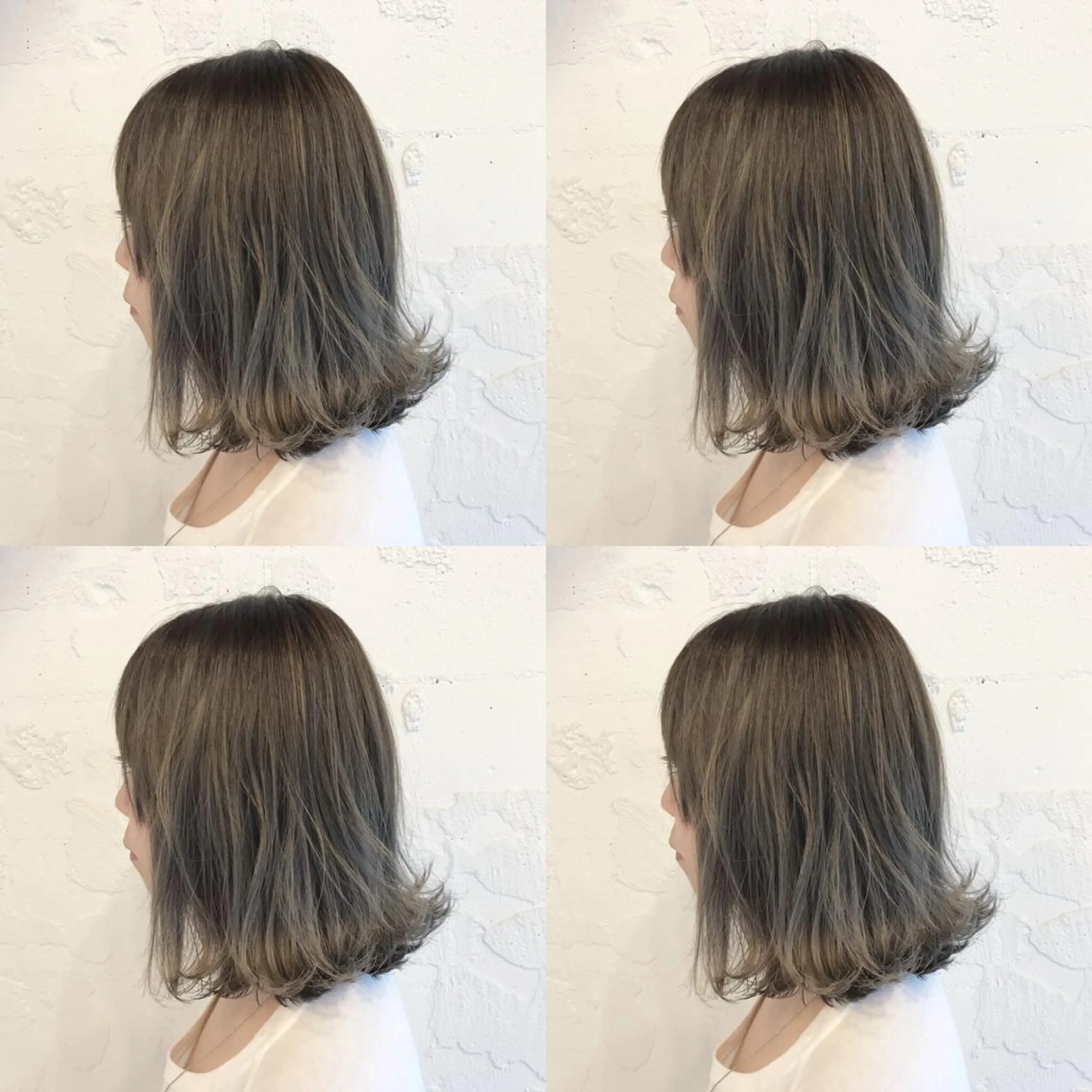 ミディアム カラー カット ヘアカラー トリートメント 嶋佐 昌大 シマサマオのヘアスタイル