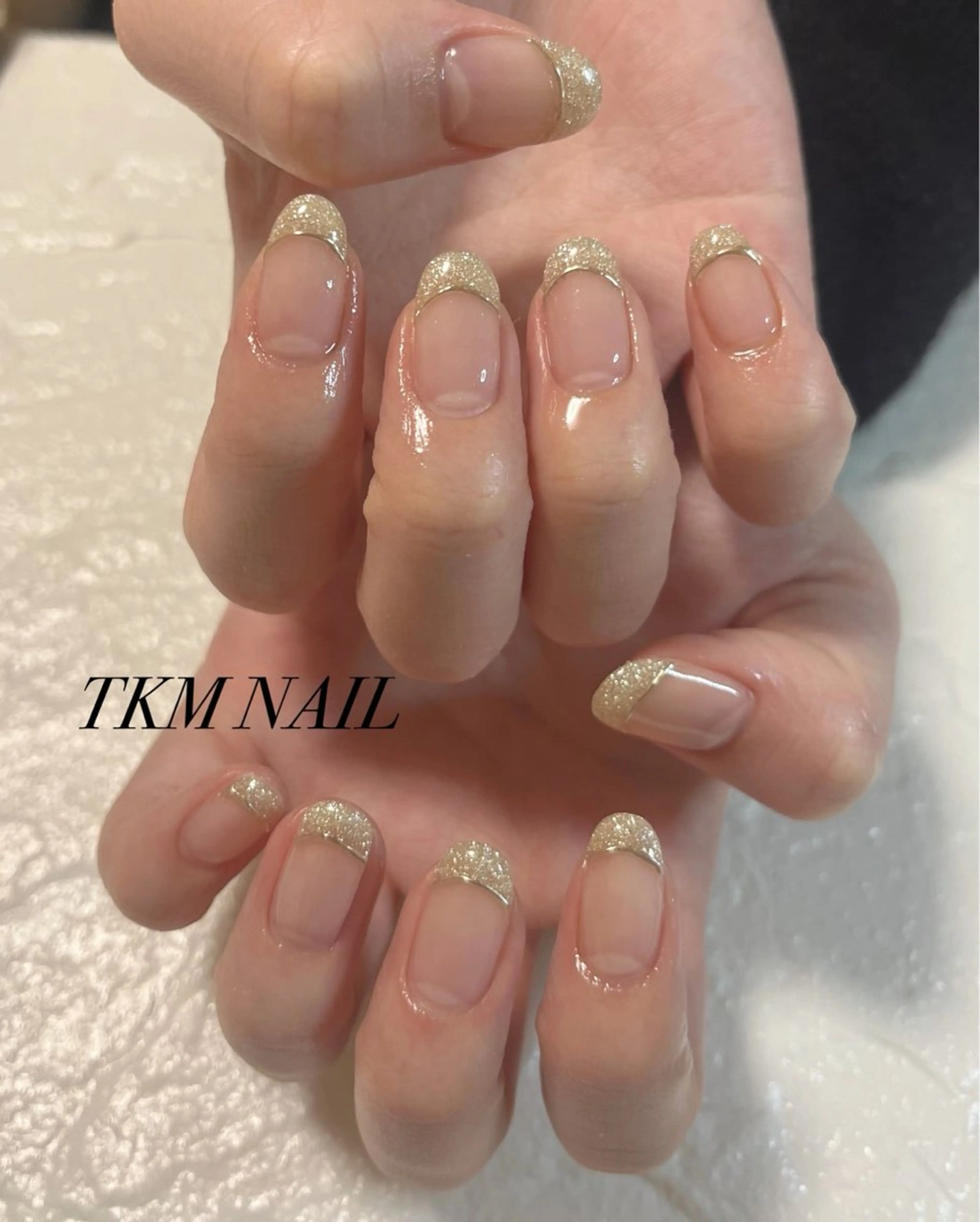 ネイル フレンチネイル ゴージャス ______ TKM  NAILのネイルデザイン