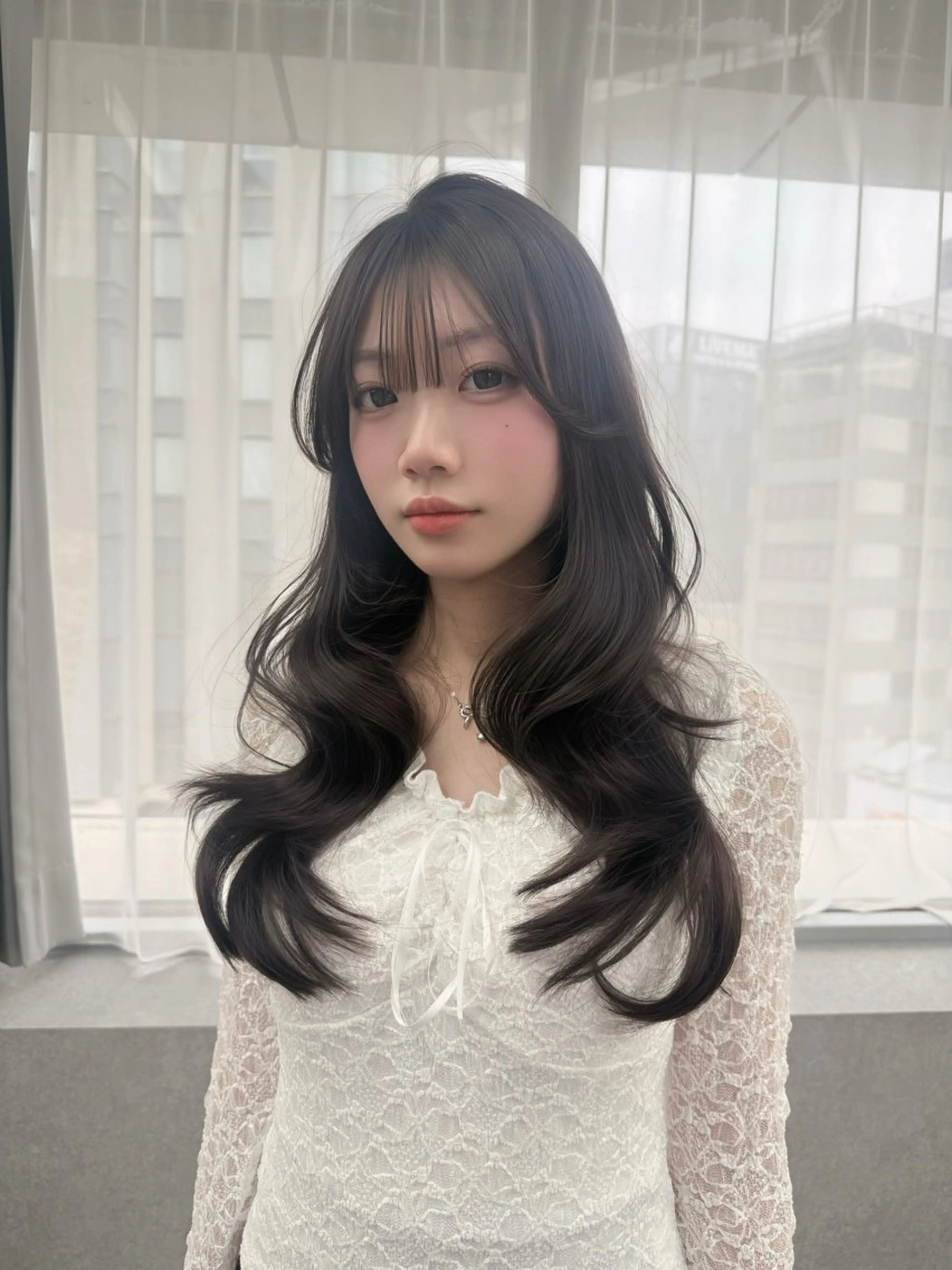ロング カラー 韓国風ヘア レイヤーカット カット ヘアカラー レイヤーカット /顔周り/和奏︎♪のヘアスタイル
