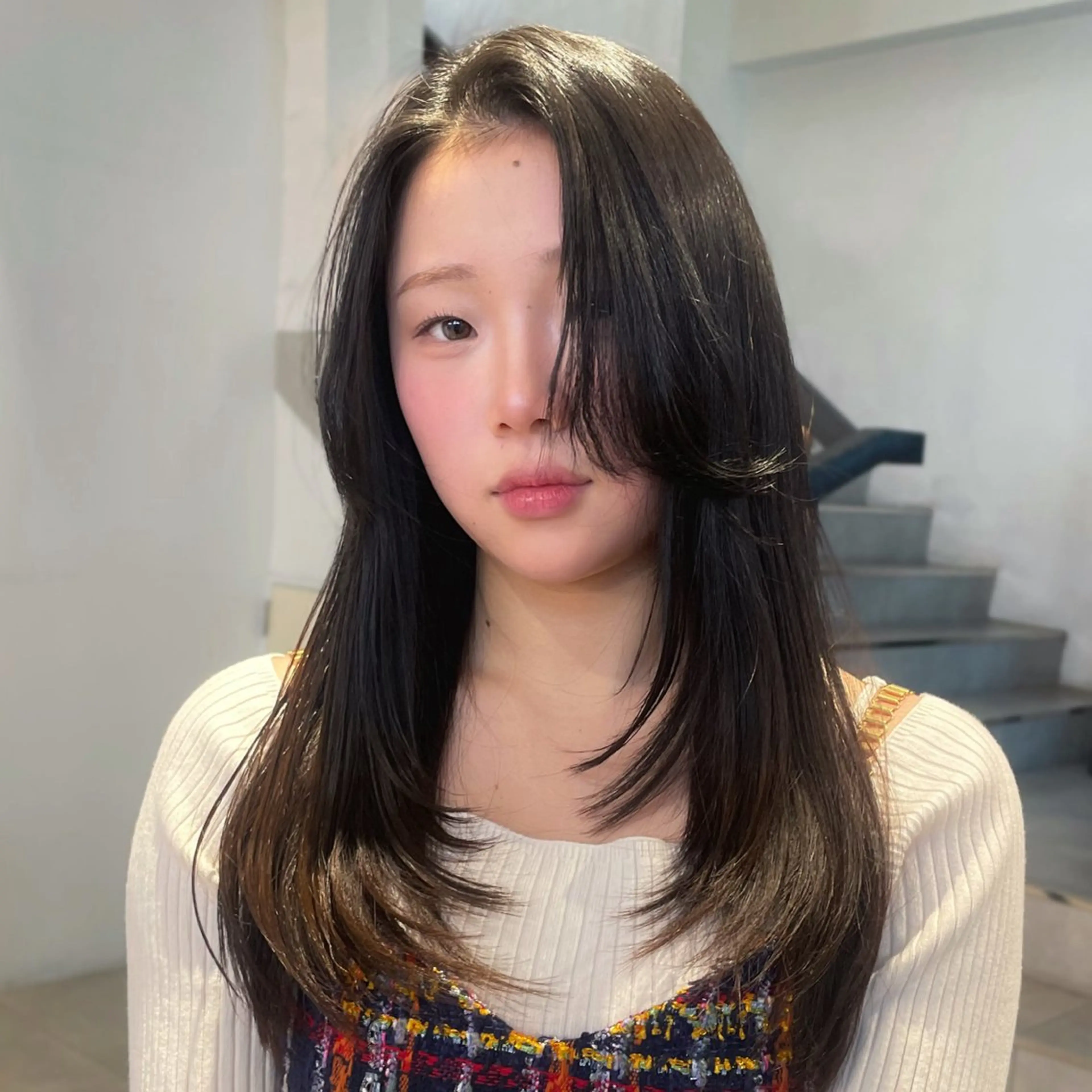 レイヤーカット＋ワンカラーの写真