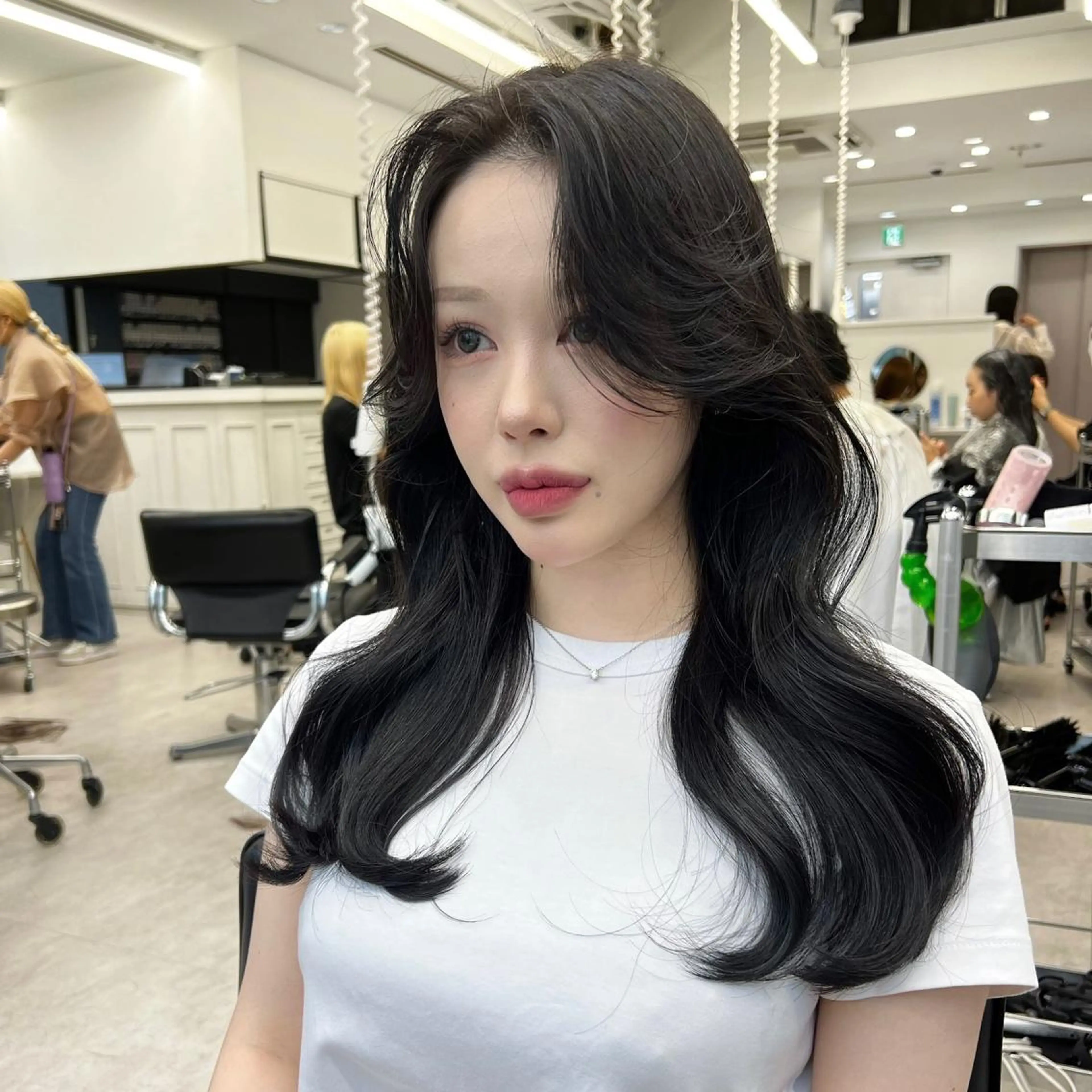 ロング カラー 韓国ヘア♡ 顔まわりカットayaのヘアスタイル