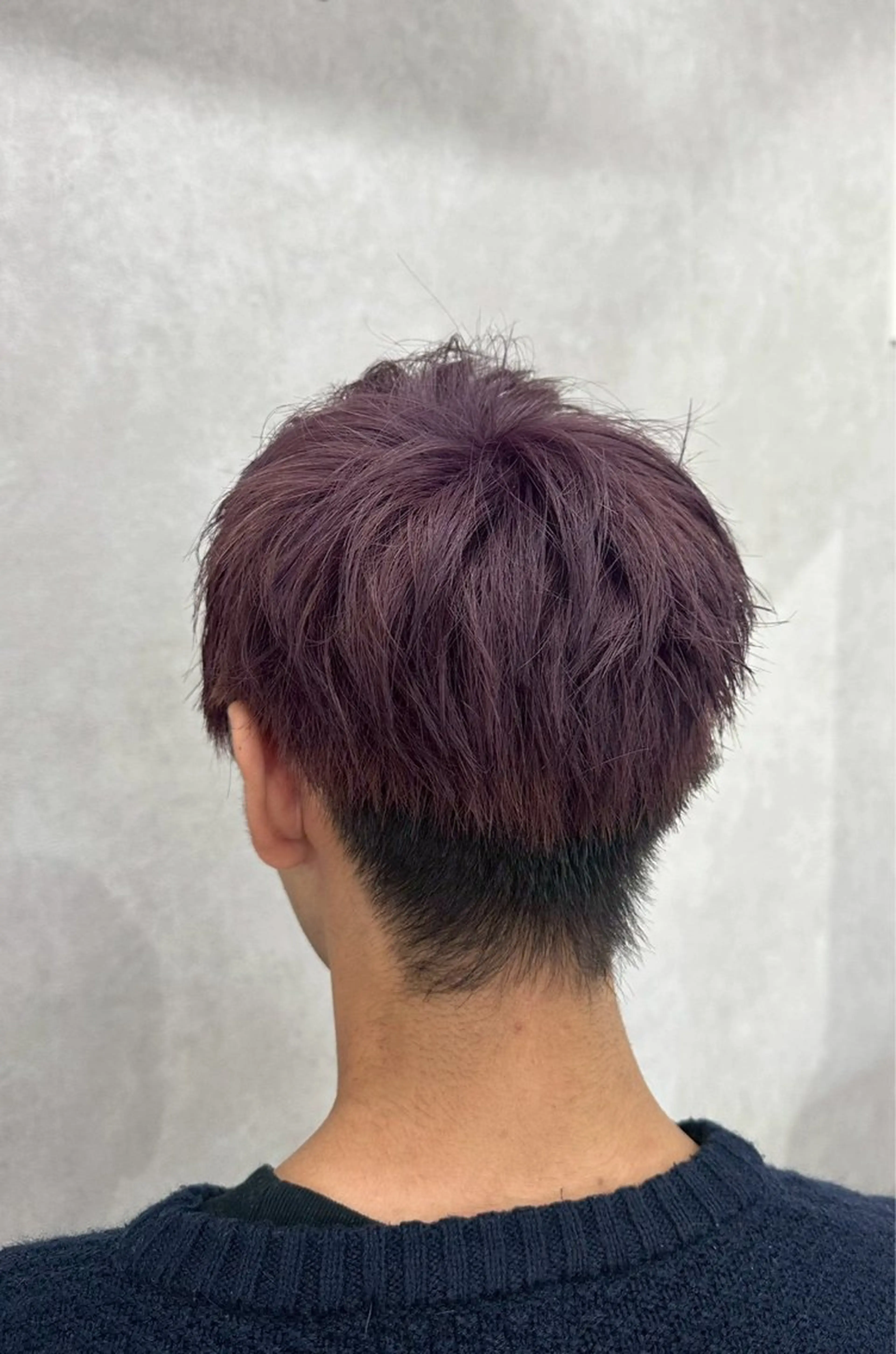 ショート カラー ブリーチ バイオレットカラー カット ヘアカラー メンズ特化☝️添田 好恵のヘアスタイル
