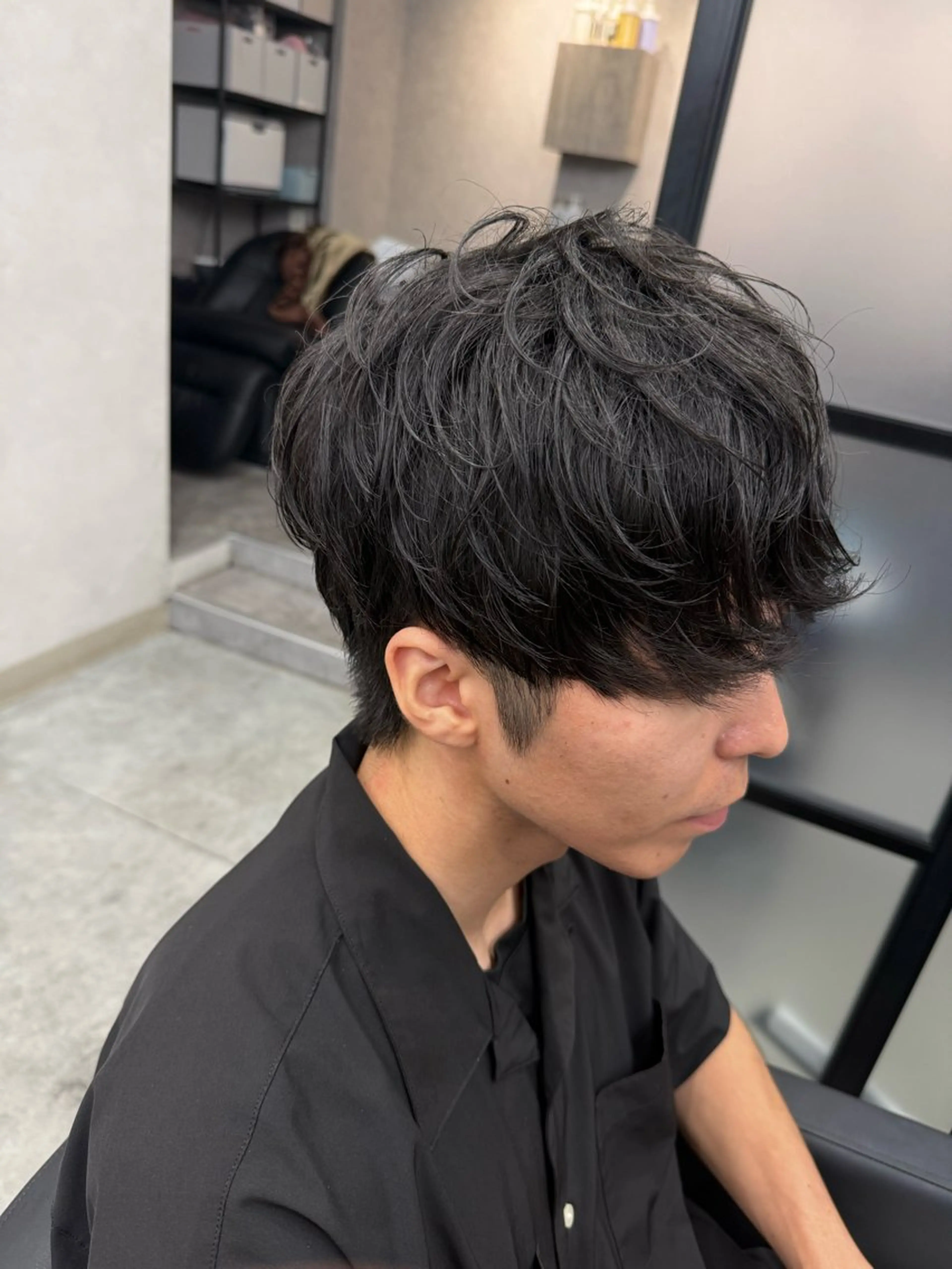 ショート メンズ マッシュ メンズパーマ シャドーパーマ くせ毛 ショートヘア 松下 晃輝のヘアスタイル