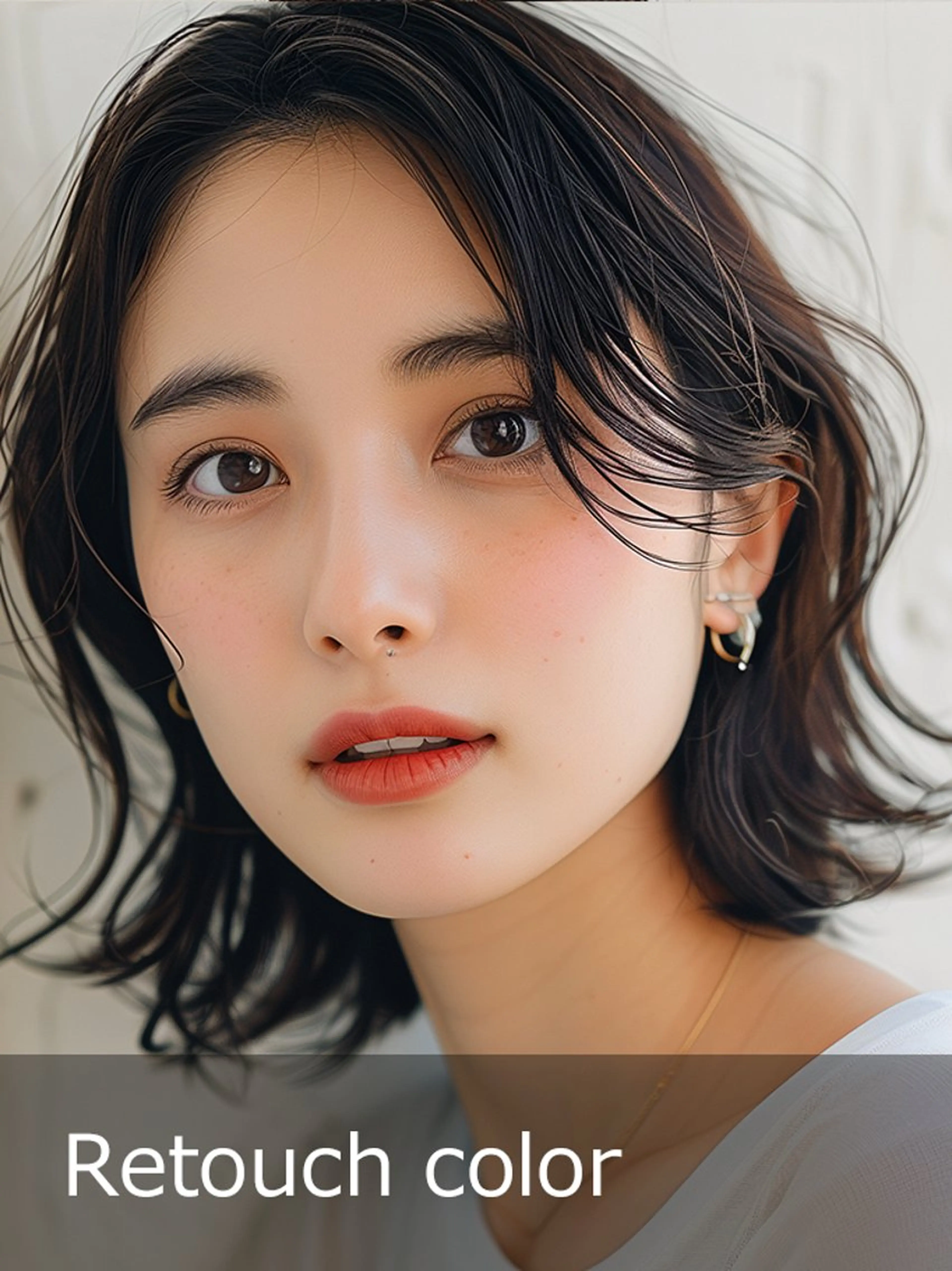 ミディアム 濱田 志妃のヘアスタイル