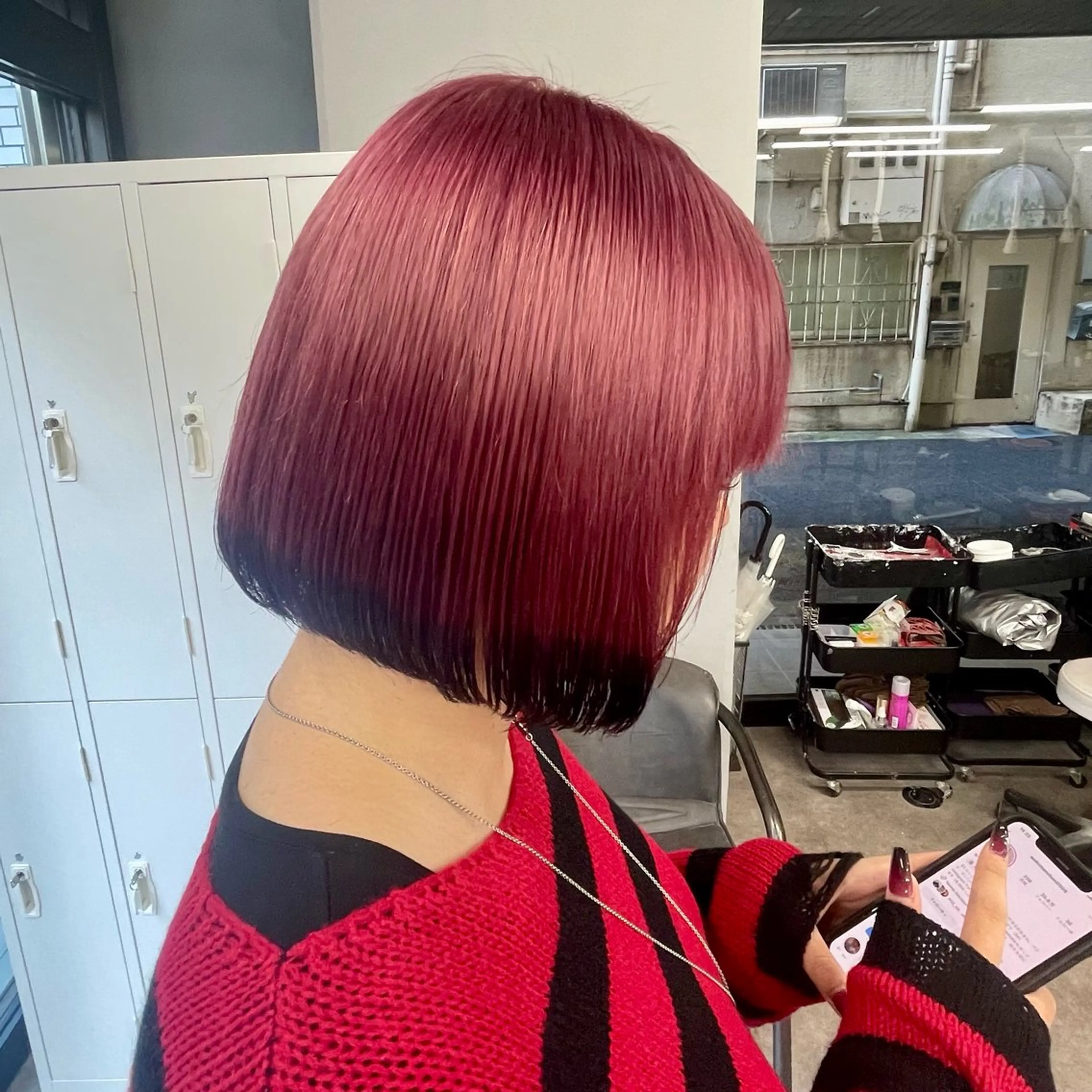 ミディアム ヘアカラー トリートメント 🌟ハイトーン/ボブ /RYOJU🌟のヘアスタイル