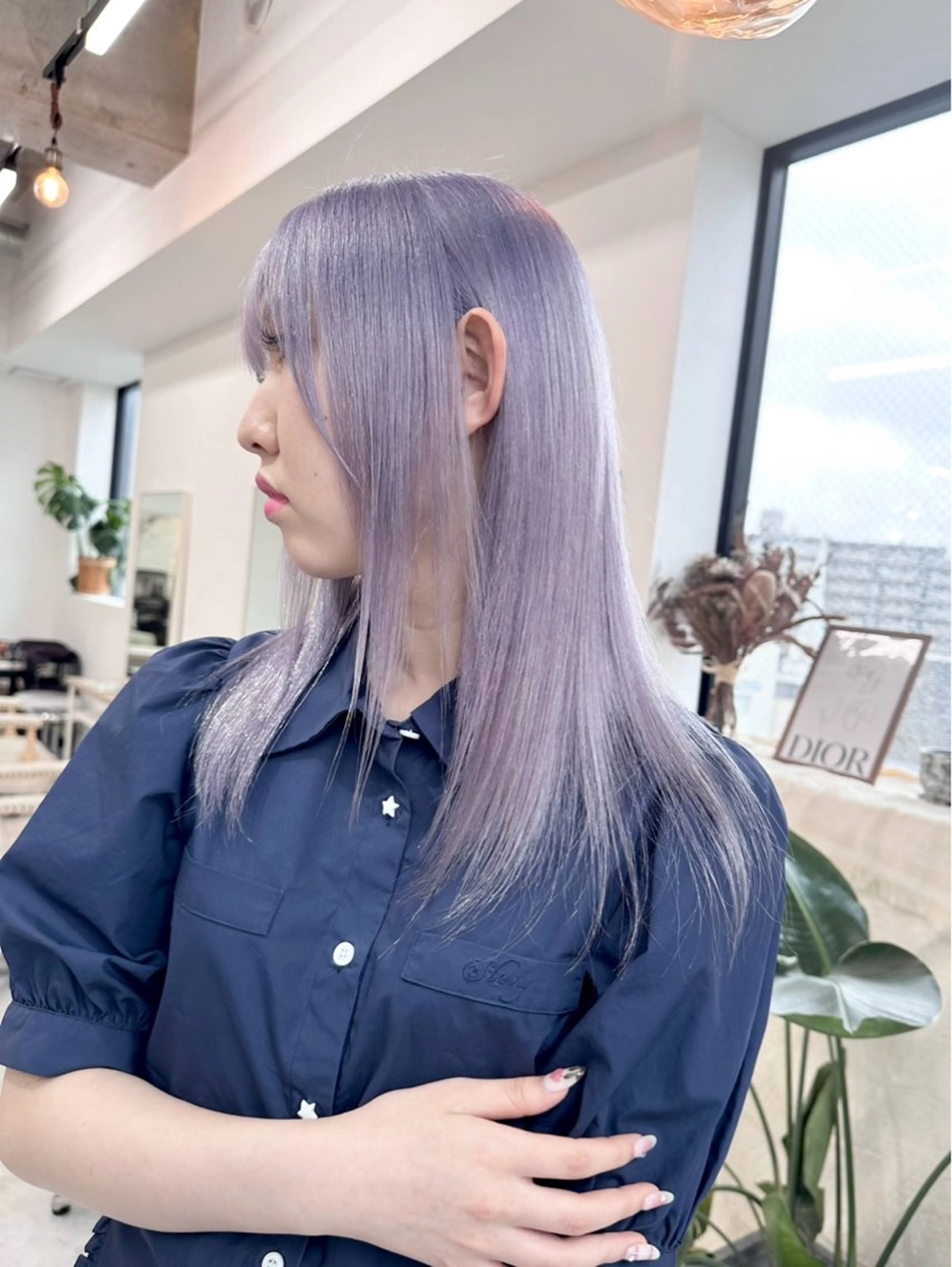 セミロング カラー ヘアアレンジ ヘアカラー トリートメント TAKUMAブリーチ /切りっぱなし🪽のヘアスタイル
