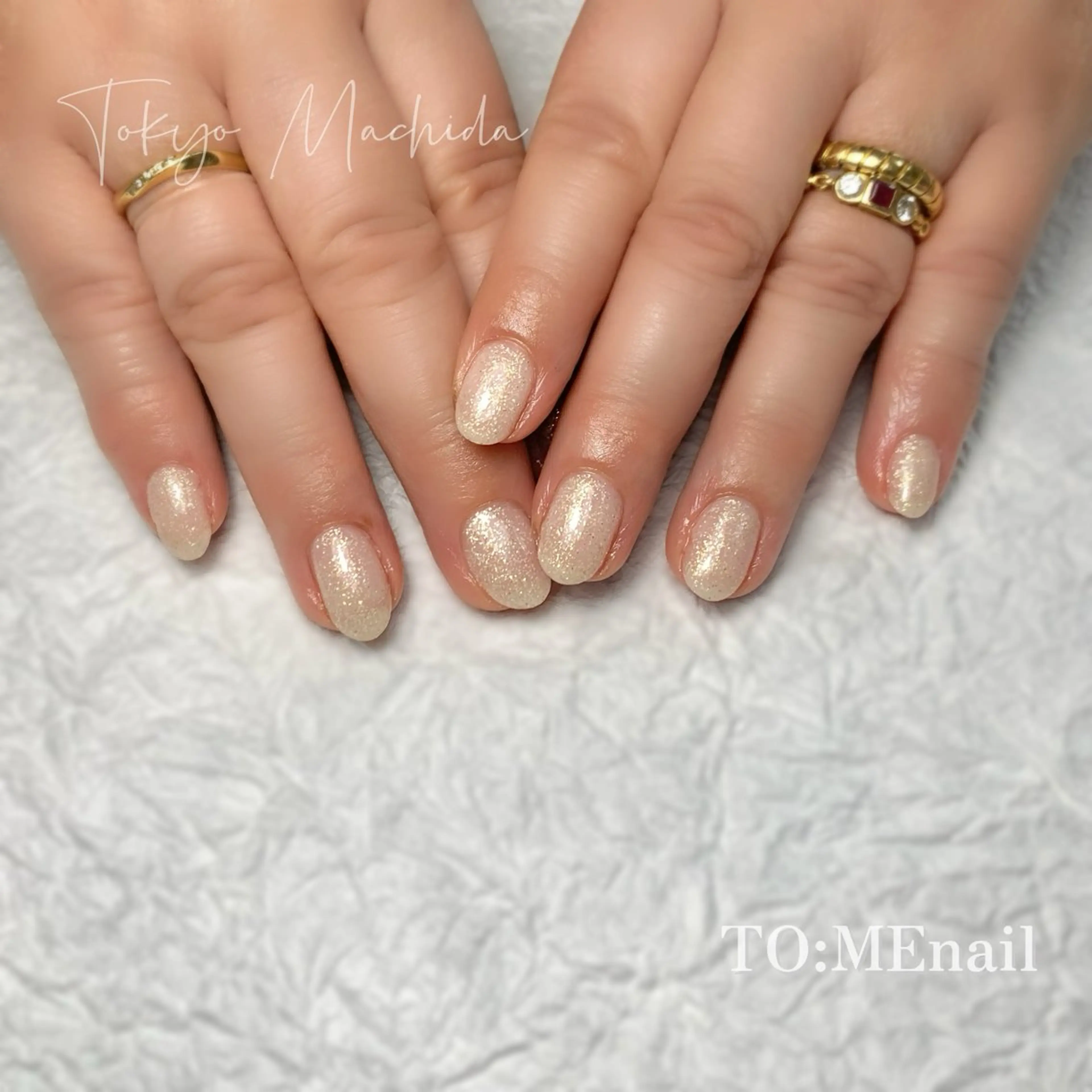 ネイル フットネイル ラメ(グリッター) オフィスネイル ワンカラーネイル ショートネイル ハンドネイル 💌TO:ME トゥーミーネイル🌿のネイルデザイン