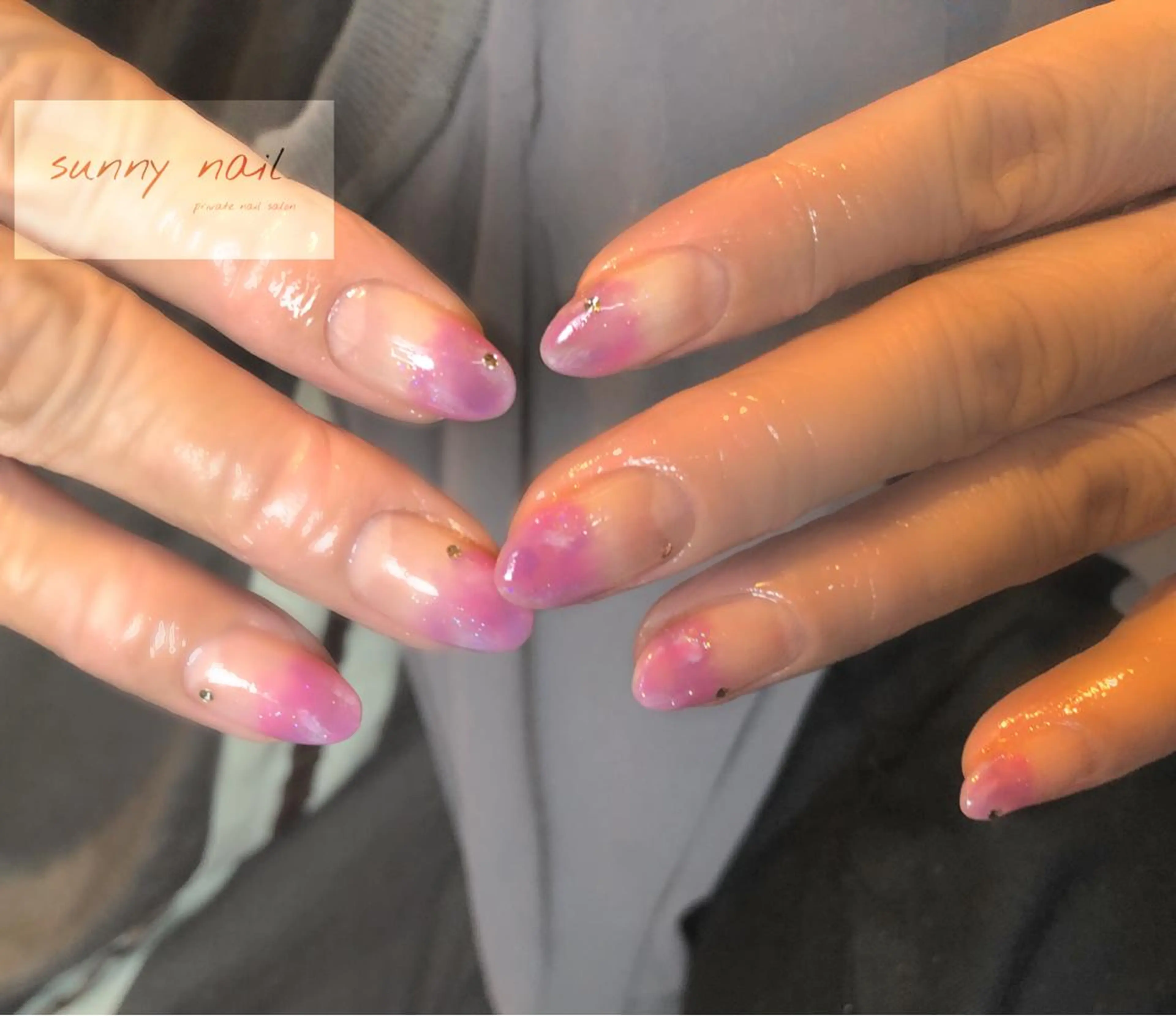 ネイル アートネイル ジェルネイル 持ち込み ニュアンスネイル パラジェル sunny nailのネイルデザイン