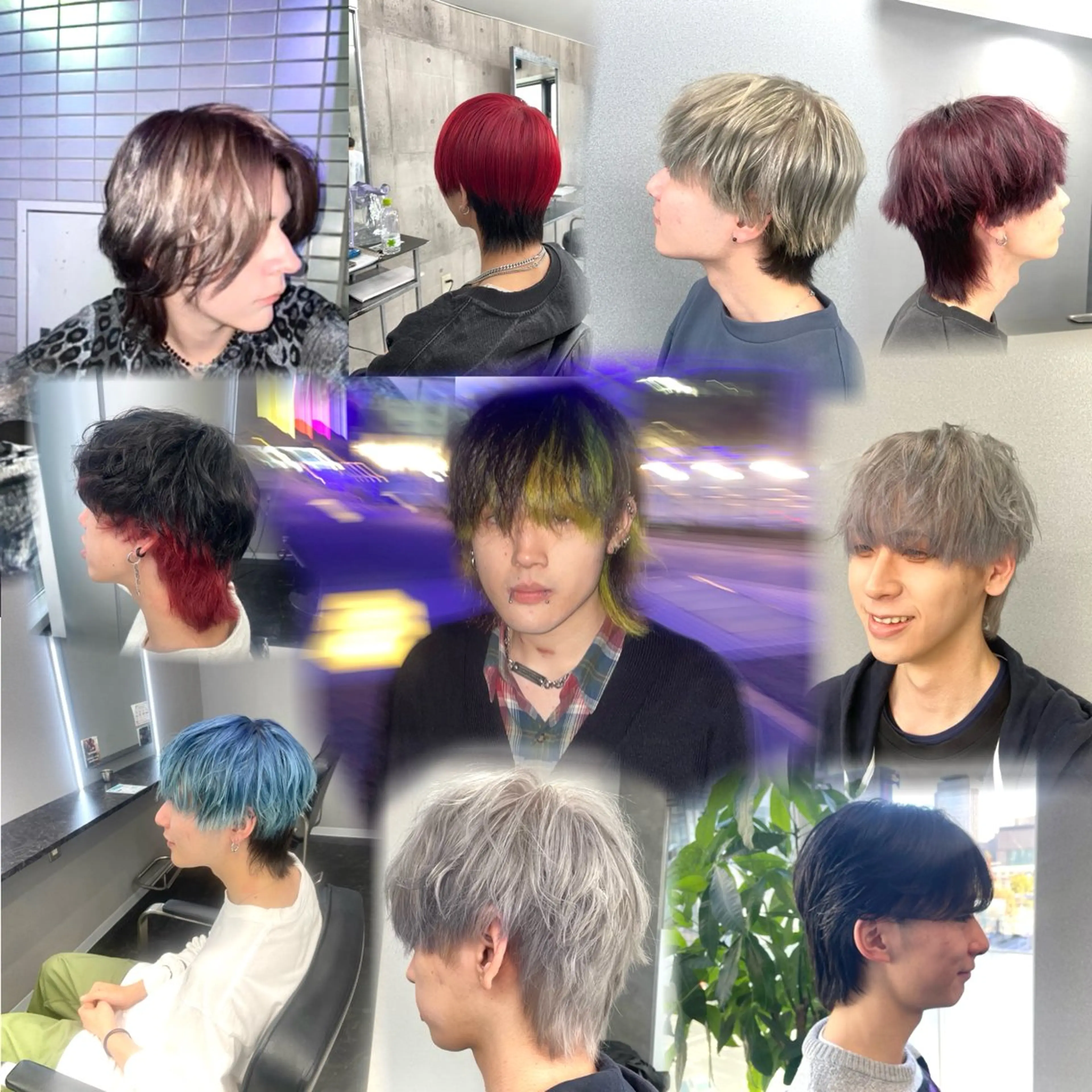 カラー ヘアアレンジ メンズ メンズウルフ🐺♡ ブリーチ♡ヘアメ🎀のヘアスタイル