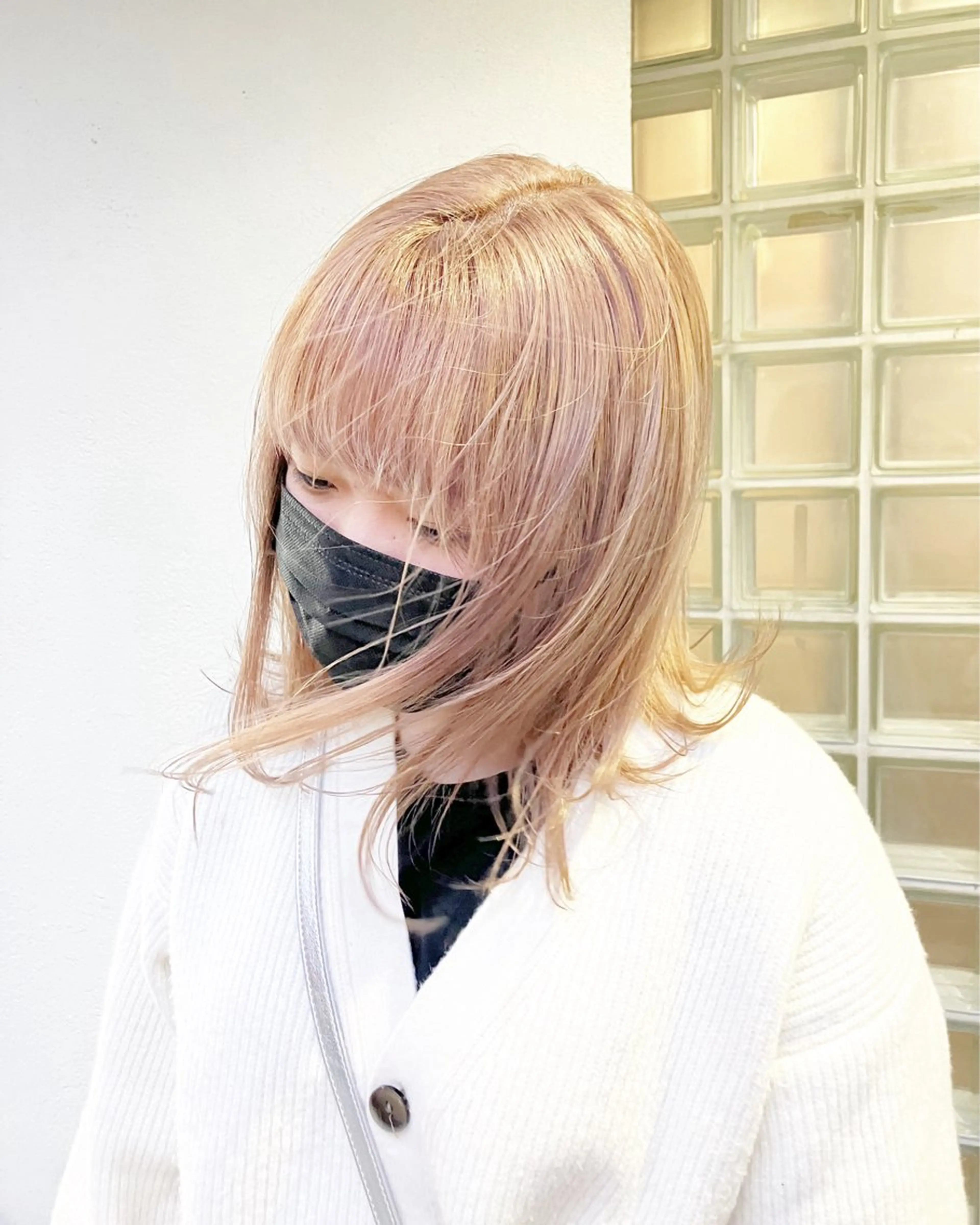 ミディアム ミディアムレイヤー レイヤーカット fumikaブリーチ /ウルフのヘアスタイル