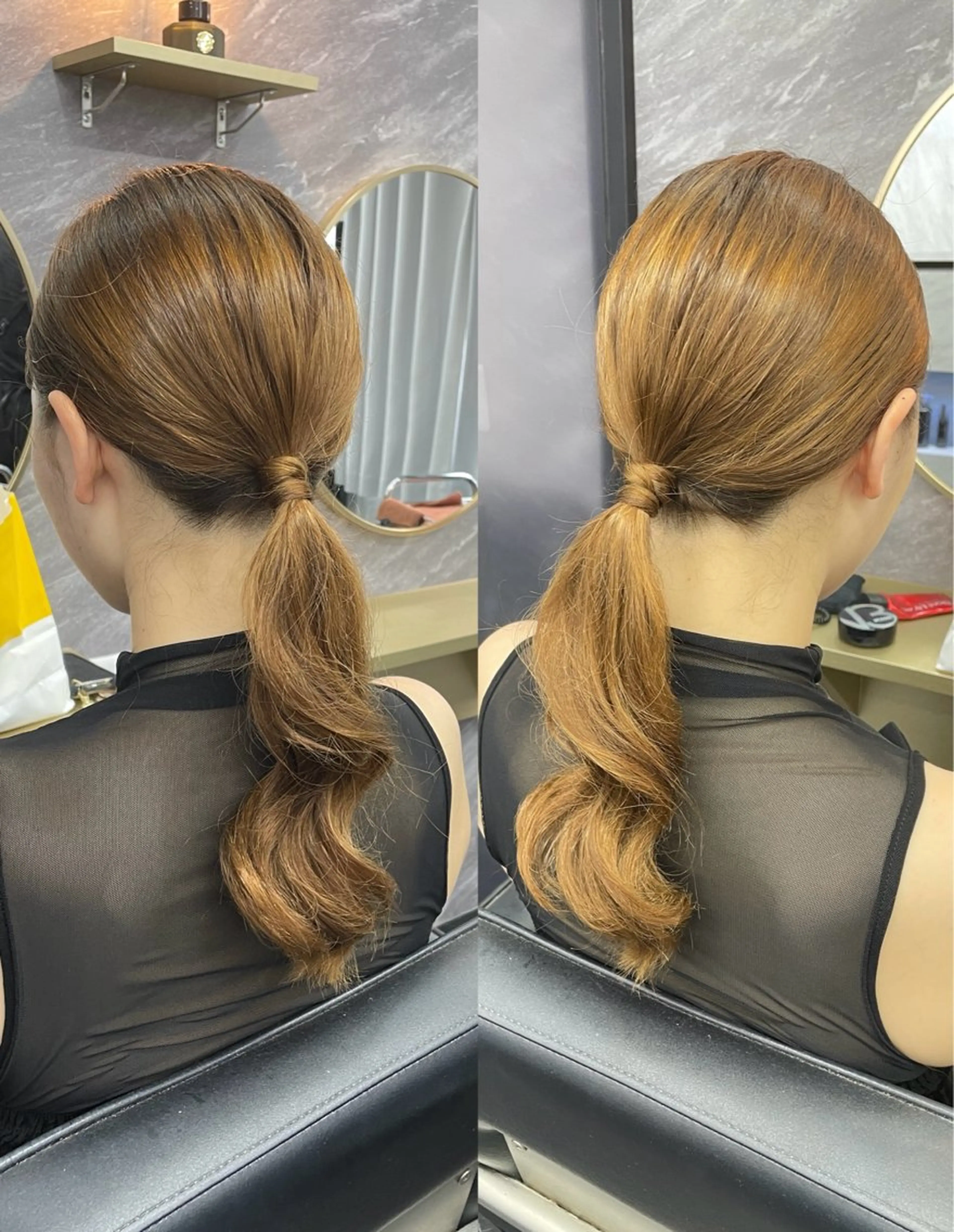 セミロング ヘアアレンジ エクステ🩵ブリーチ 韓国ヘア🩵KAEのヘアスタイル