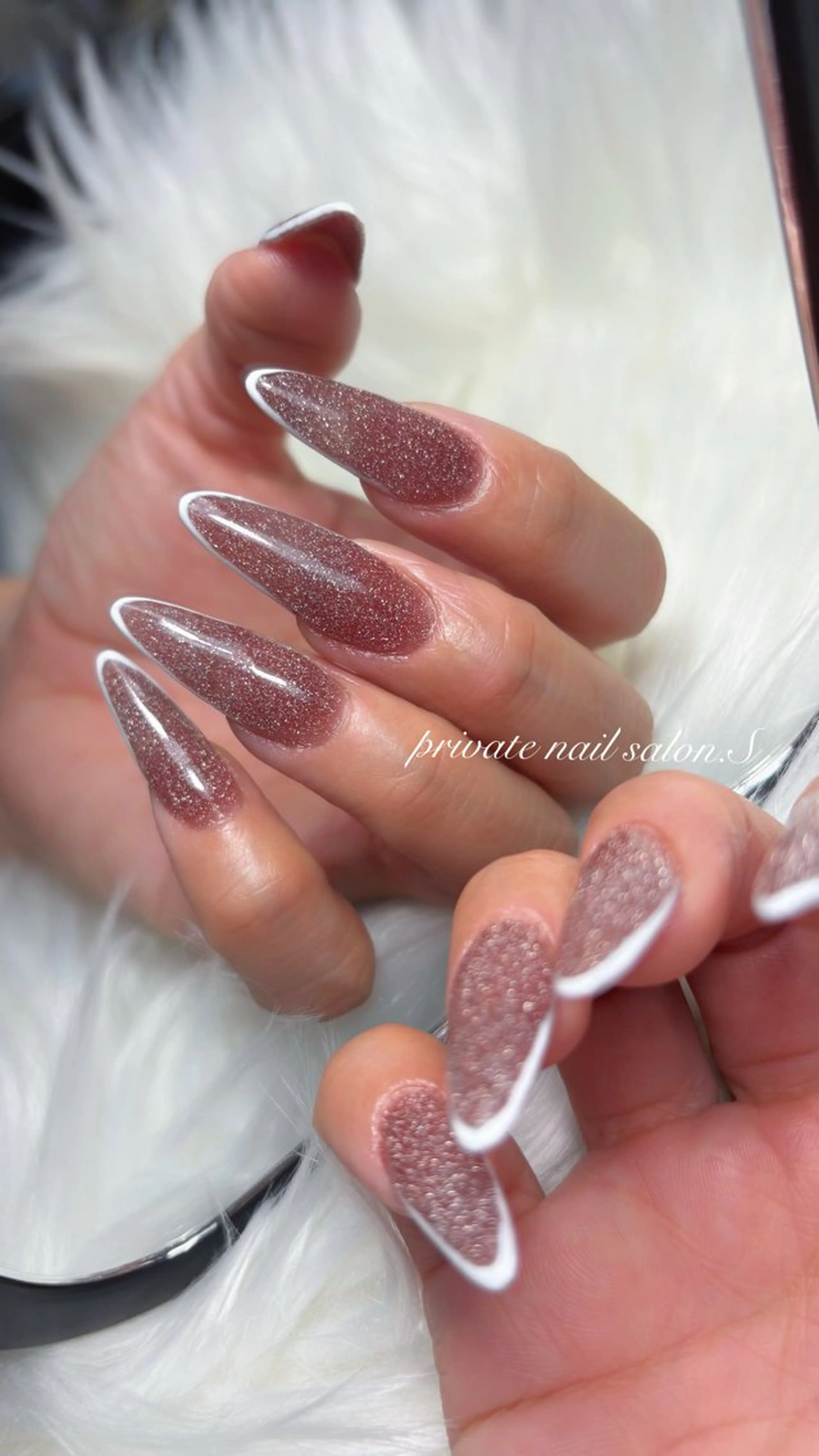 ネイル フラッシュネイル フレンチネイル ジェルネイル 持ち込み ワンカラーネイル ハンドネイル 関山 志乃のネイルデザイン