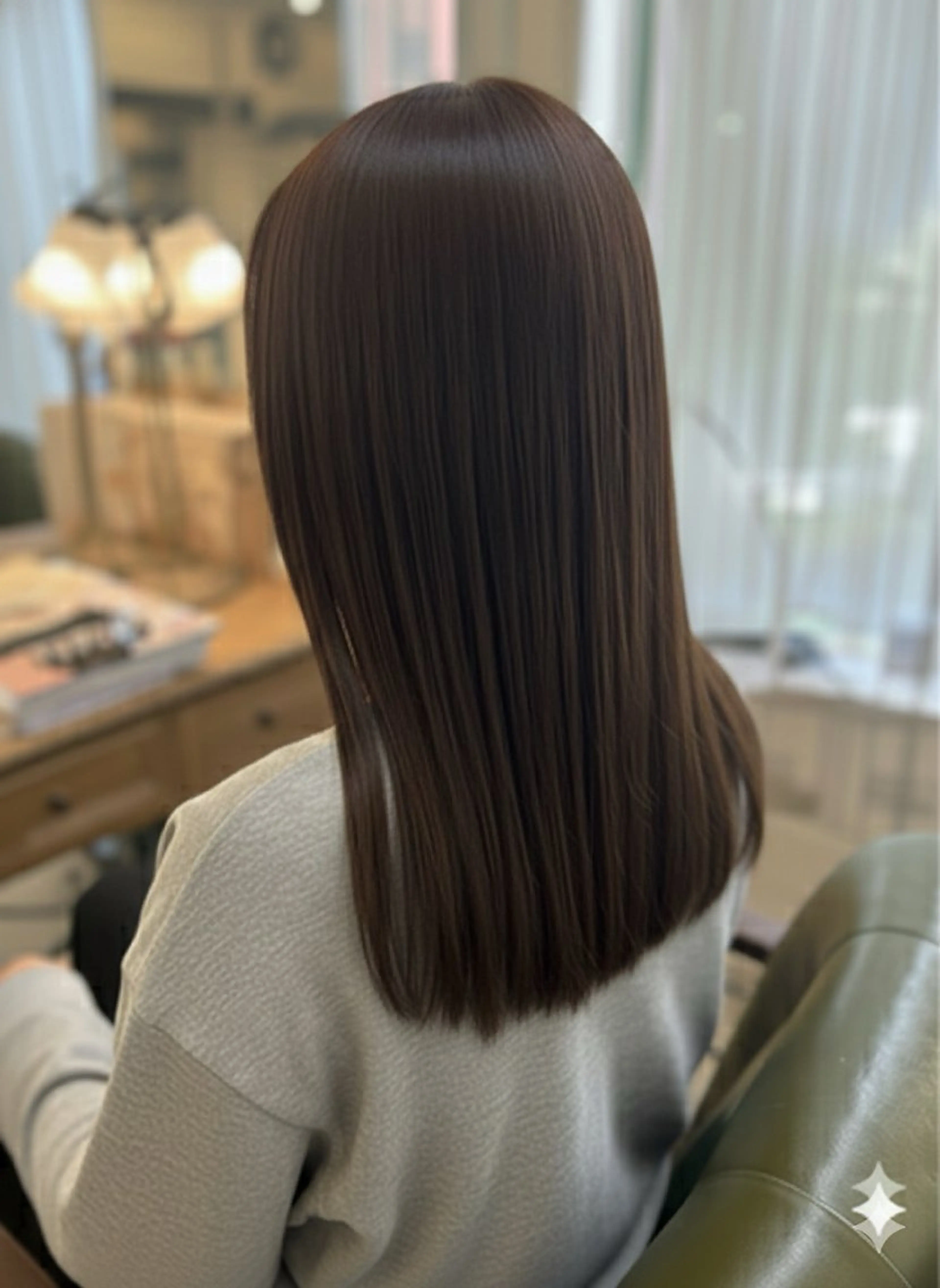 セミロング 新宿御苑/艶髪カラー 髪質改善/山口のヘアスタイル