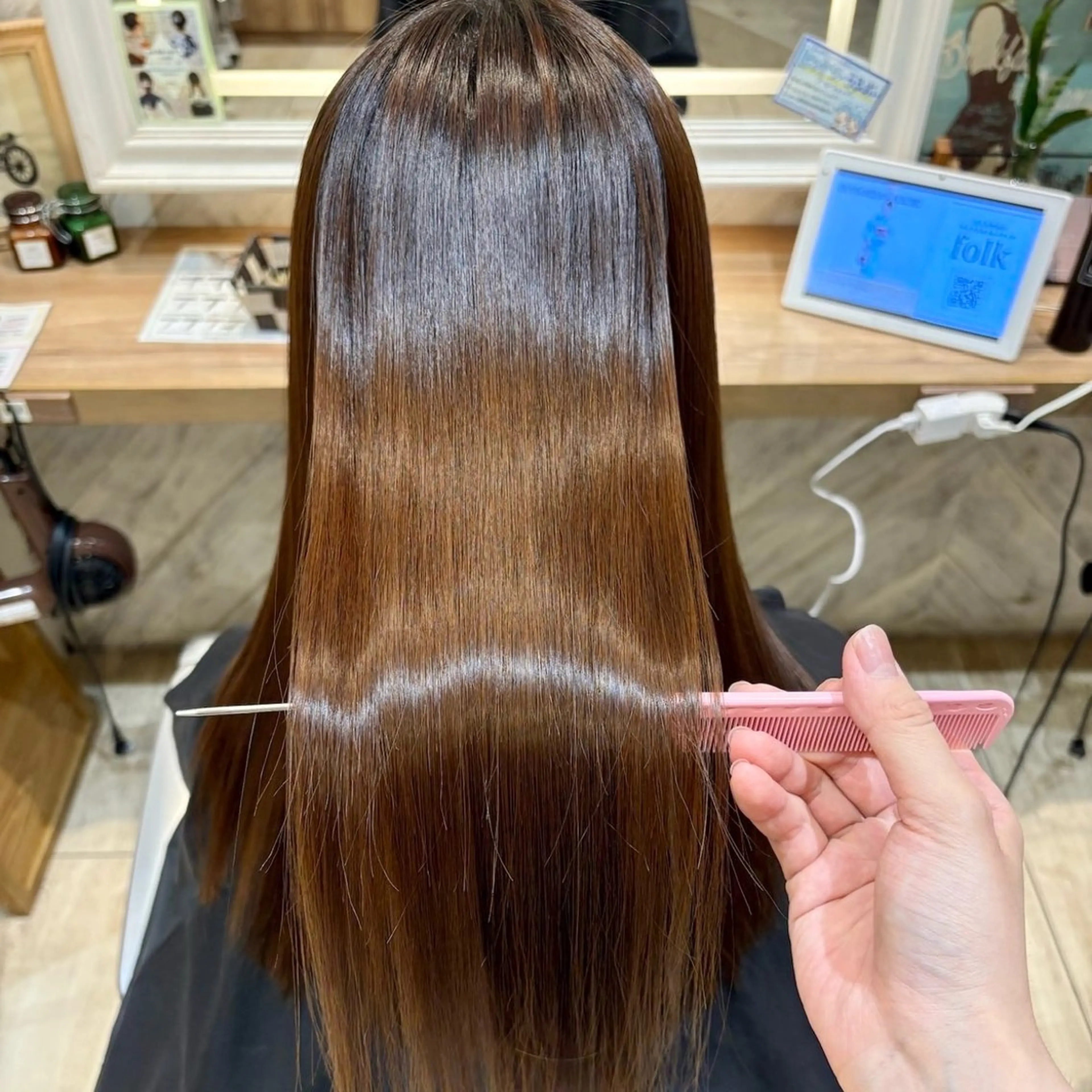 ロング ヘアカラー 縮毛矯正 ボブ職人/メンズバレ イヤージュ職人のヘアスタイル