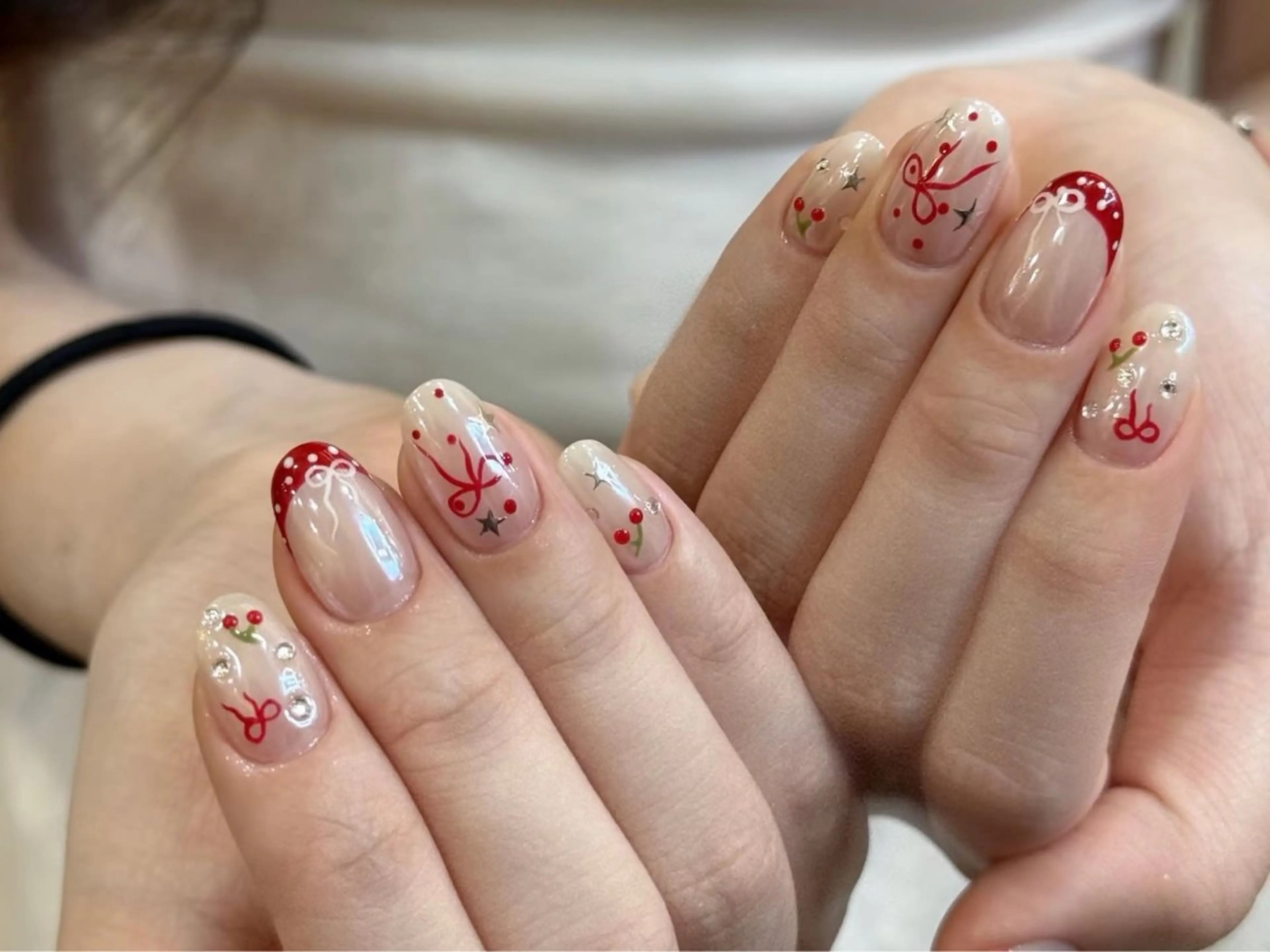 ネイル オーロラネイル チークネイル 長さ出し フットネイル フレンチネイル J&C Nail Salon吉祥寺所属・Yu  Ki ネイルのネイルデザイン