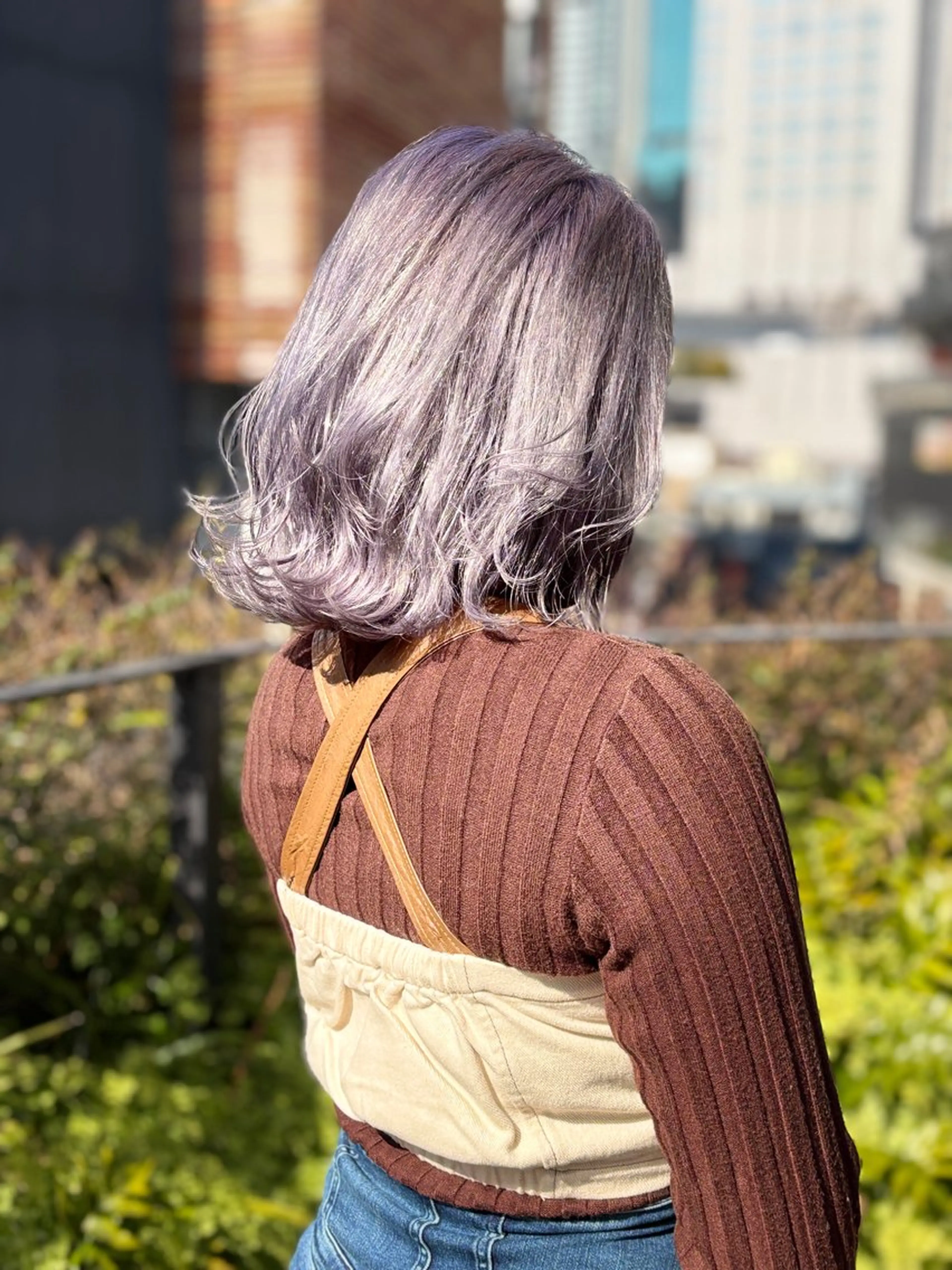 ミディアム カラー ピンクカラー シルバー バイオレットカラー カット ヘアカラー トリートメント 女性指名人気no.1 尾崎のヘアスタイル