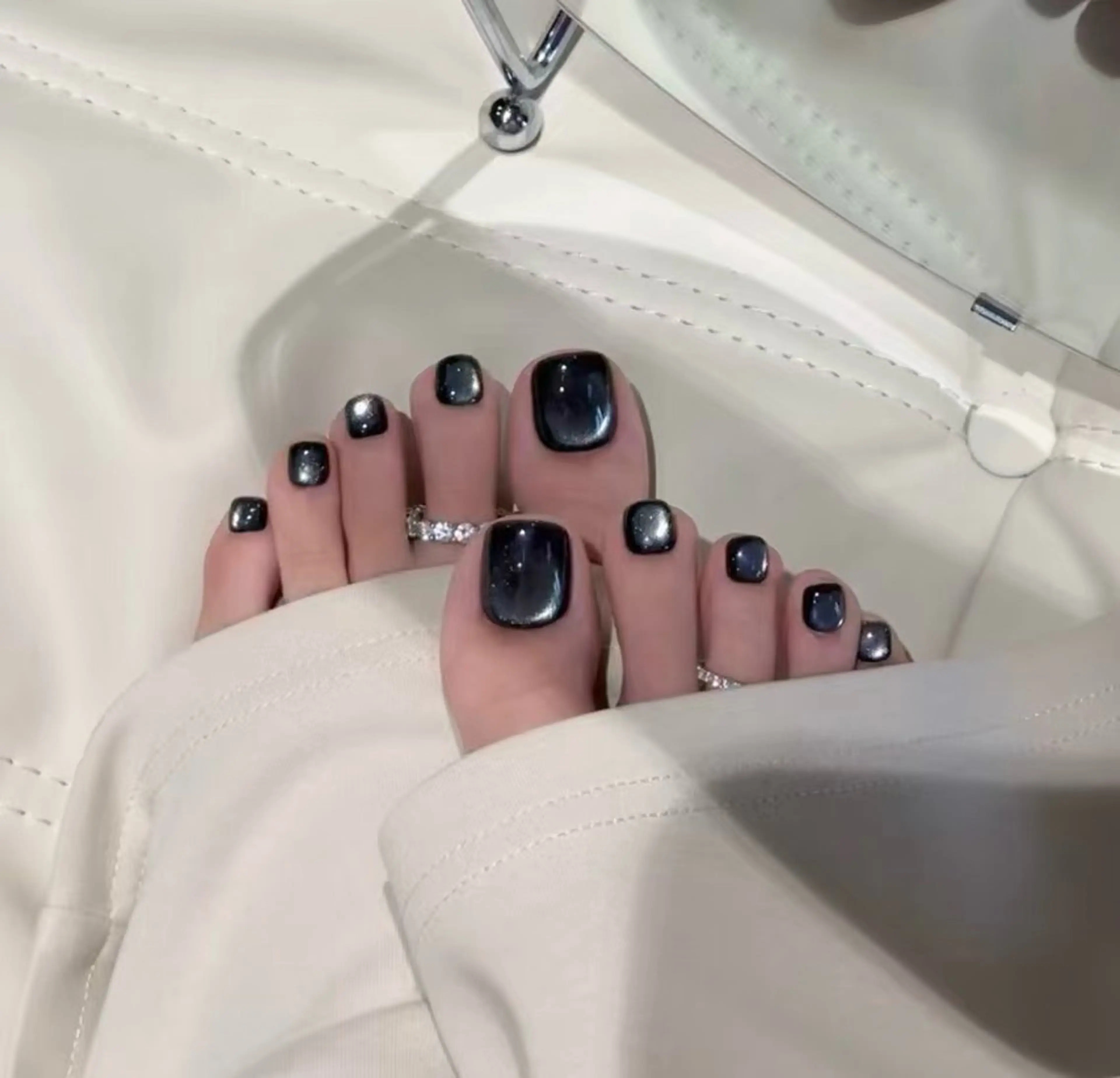 【フットネイル】マグネットワンカラーの写真