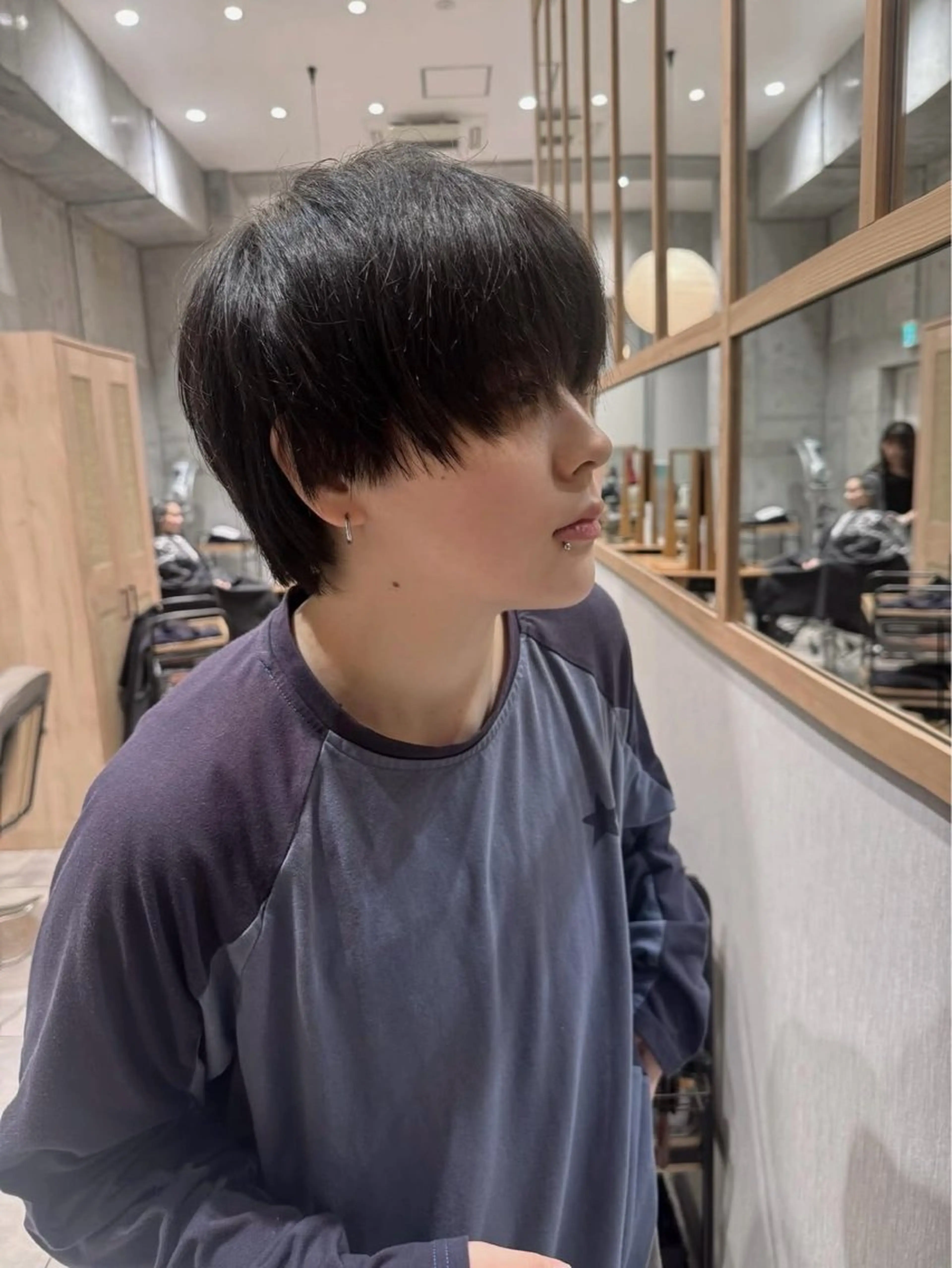 ショート カラー ヘアアレンジ メンズ mina 🐈‍⬛ ラフな似合わせヘアのヘアスタイル