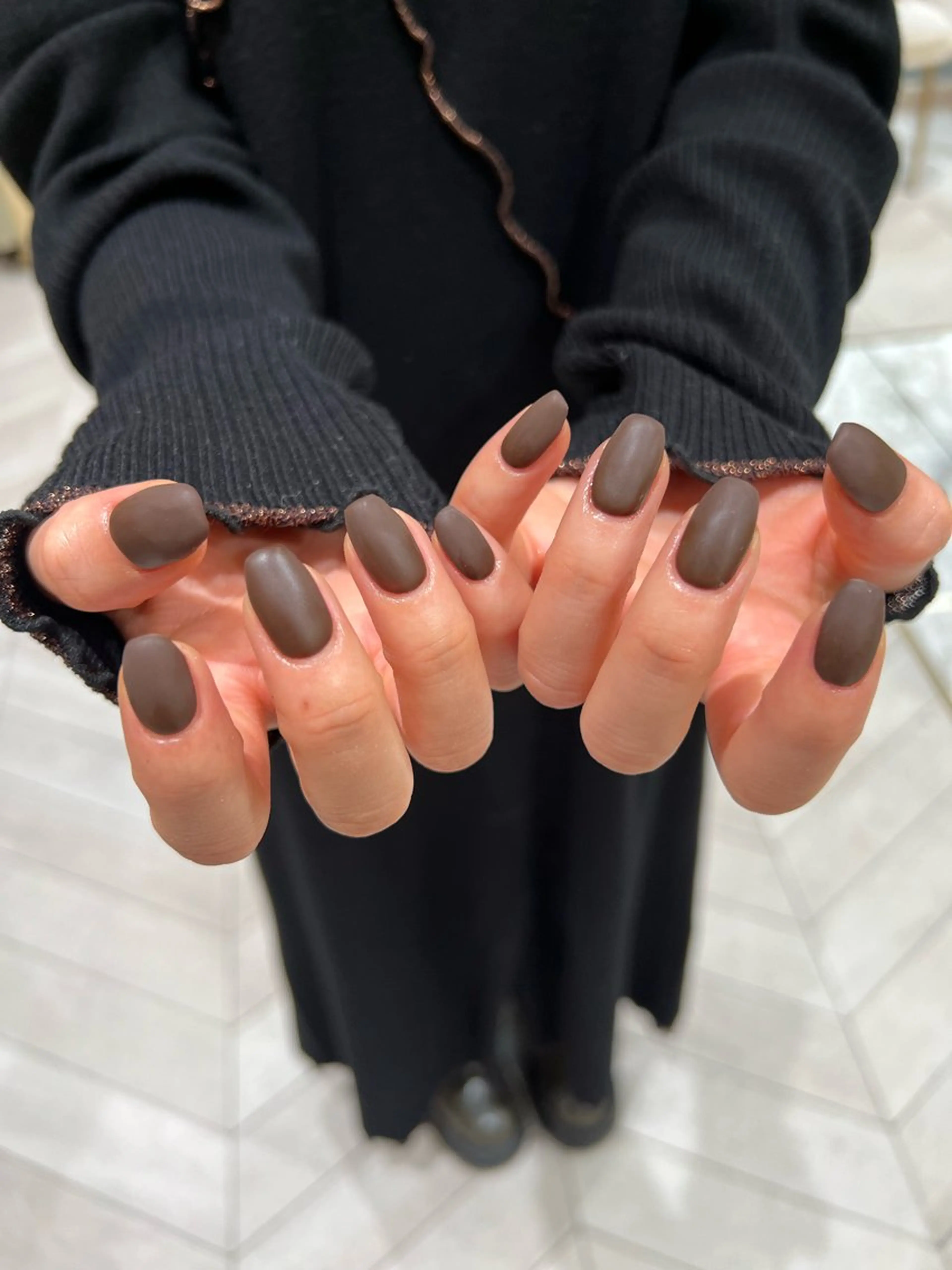 ネイル マットネイル ワンカラーネイル シンプルネイル バレンタイン 酸性ストレート人気 No,1/カスミ🩰のヘアスタイル