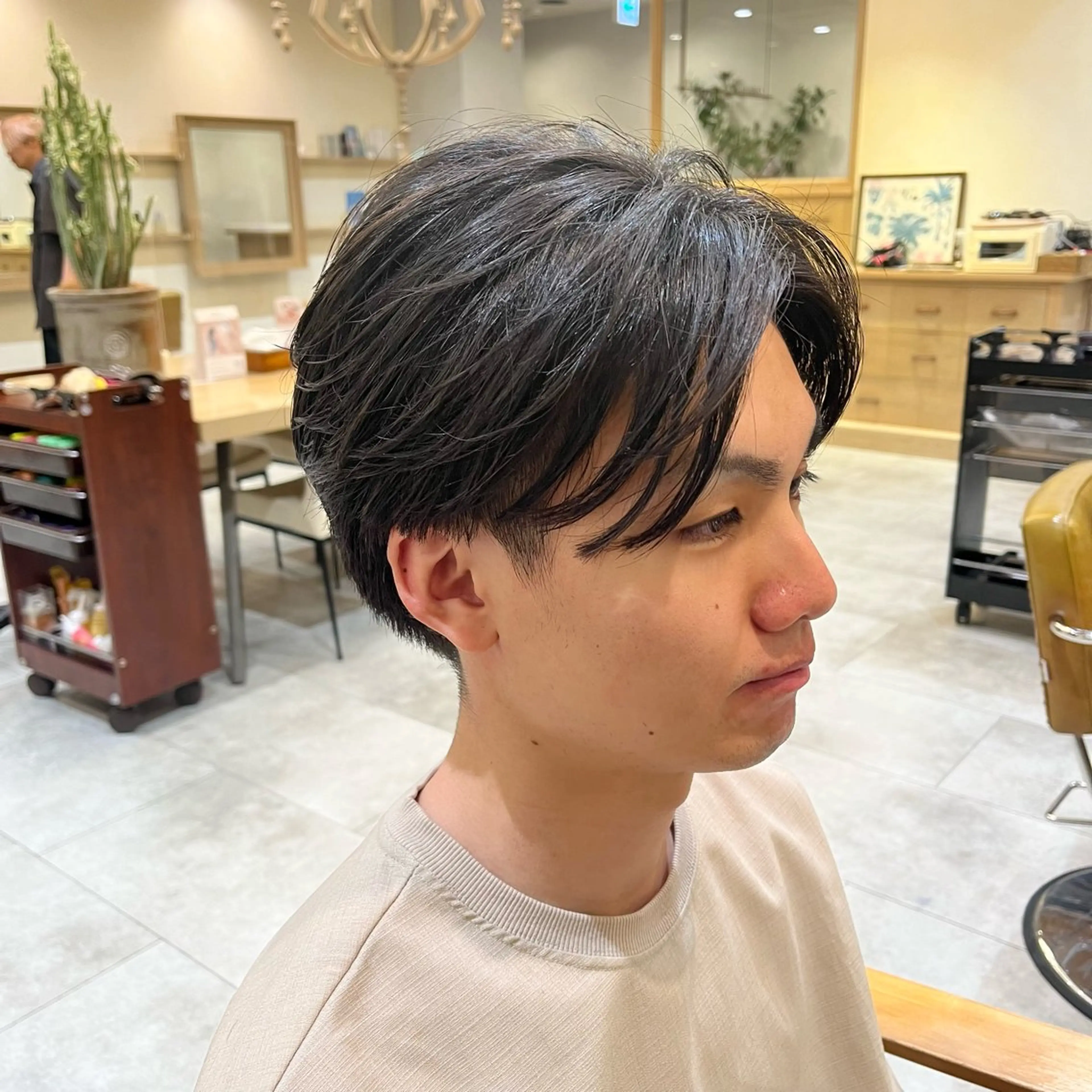 ショート パーマ メンズ メンズパーマ 刈り上げ ショートヘア カット CANAAN hair salon 表参道店所属・🌿‬ナチュラルヘア /パーマ/蒼真🍃のヘアスタイル