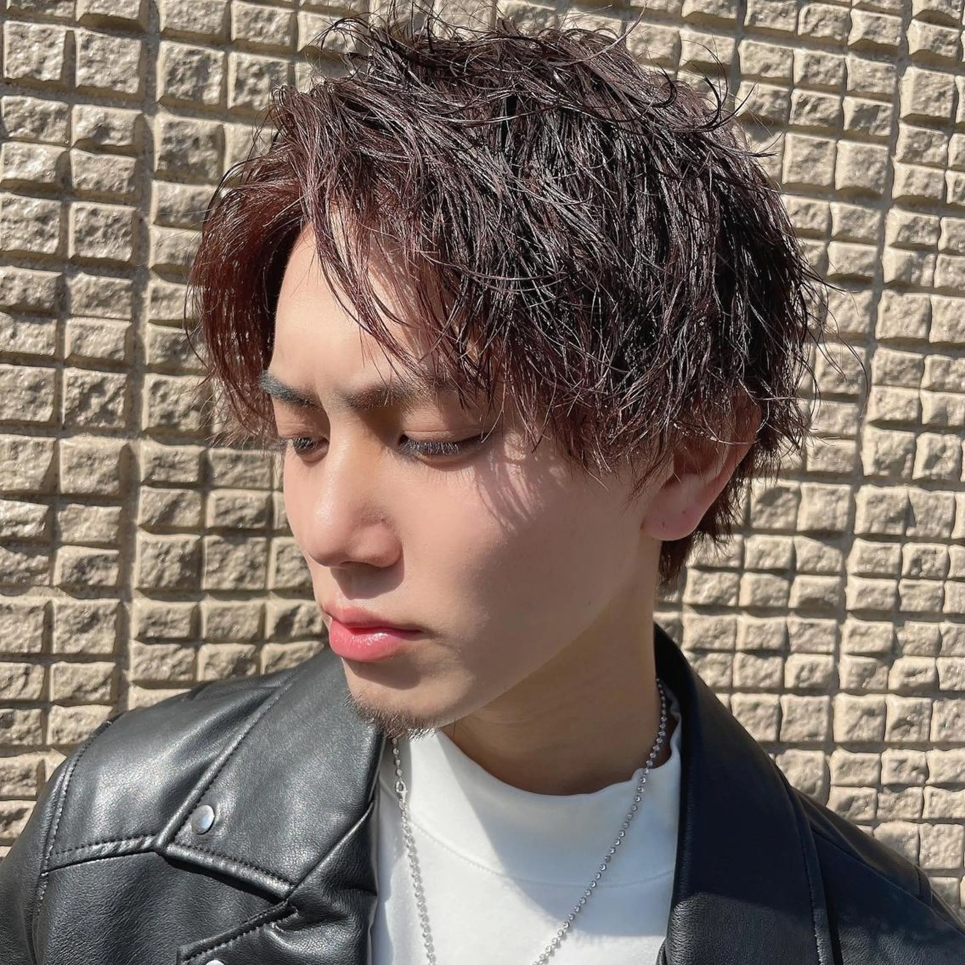 ミディアム カラー パーマ ヘアアレンジ メンズ 当日予約⭕️ JUNYAのヘアスタイル