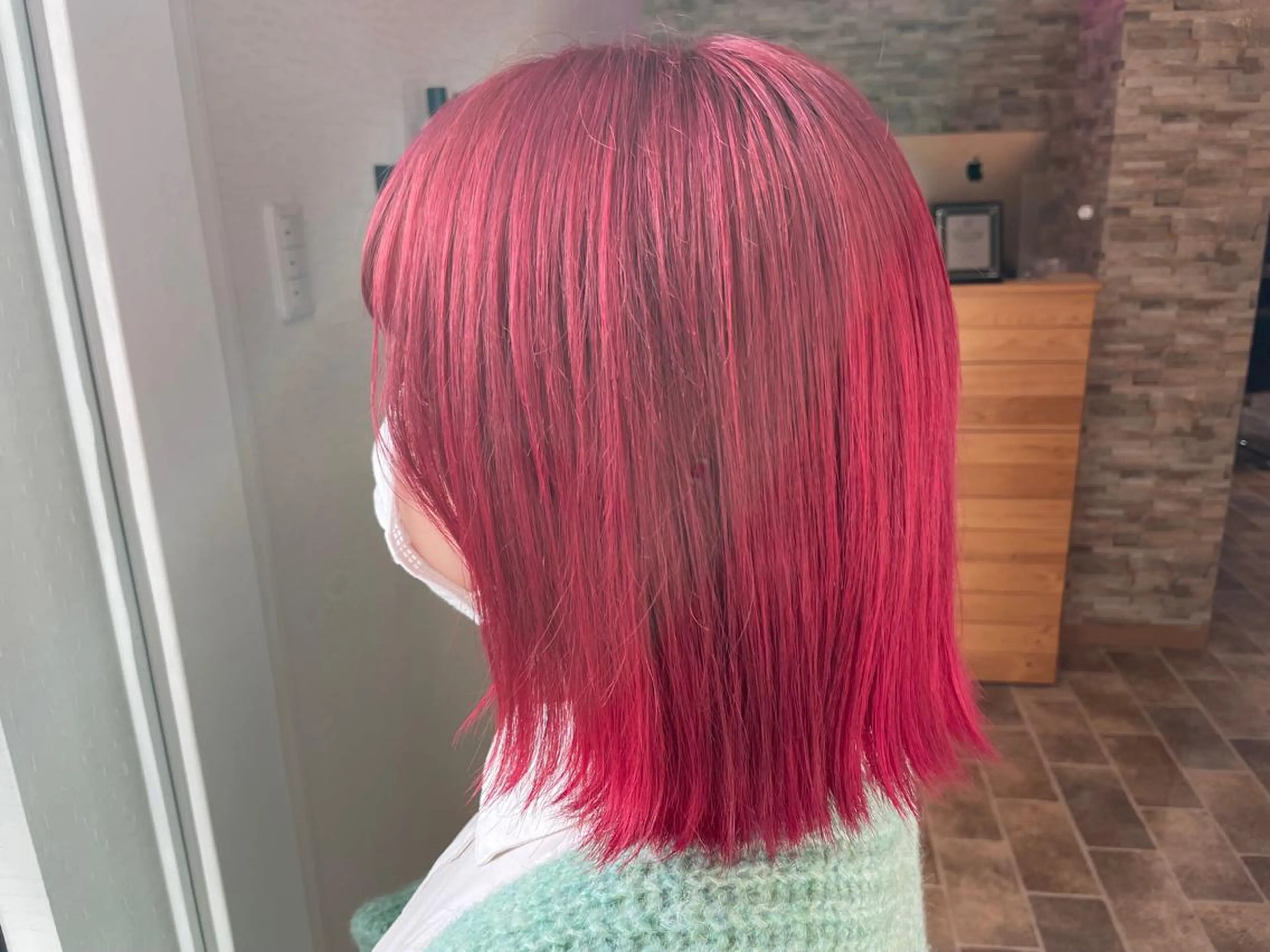 ミディアム カラー ヘアカラー&縮毛矯正 STAR☆RIVERのヘアスタイル