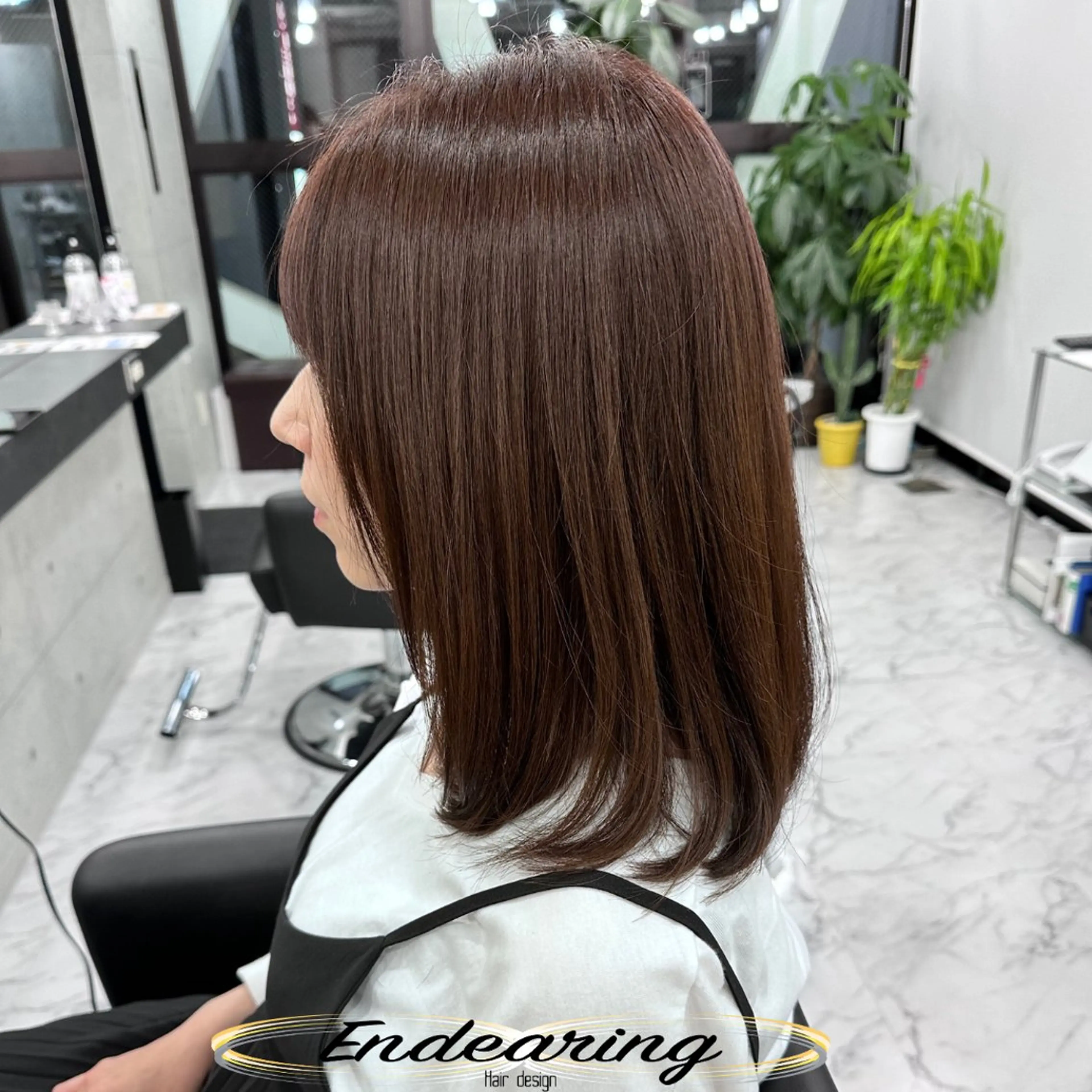 カラー オレンジ カット ヘアカラー Endearing 銀座/レイヤーカットのヘアスタイル