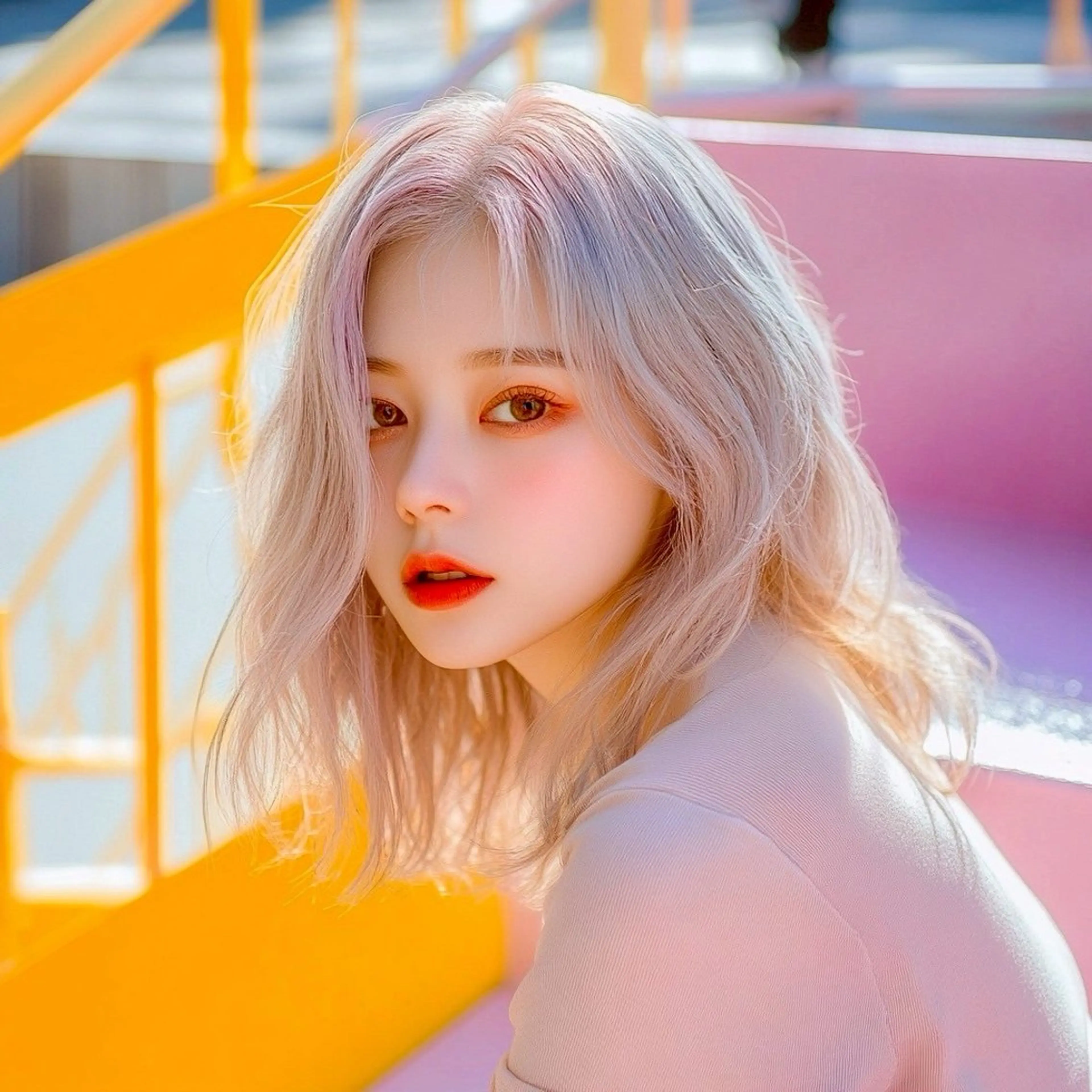 ミディアム カラー ヘアカラー トリートメント 池袋/カラー特化🎨 ロング料金なし🩵のヘアスタイル