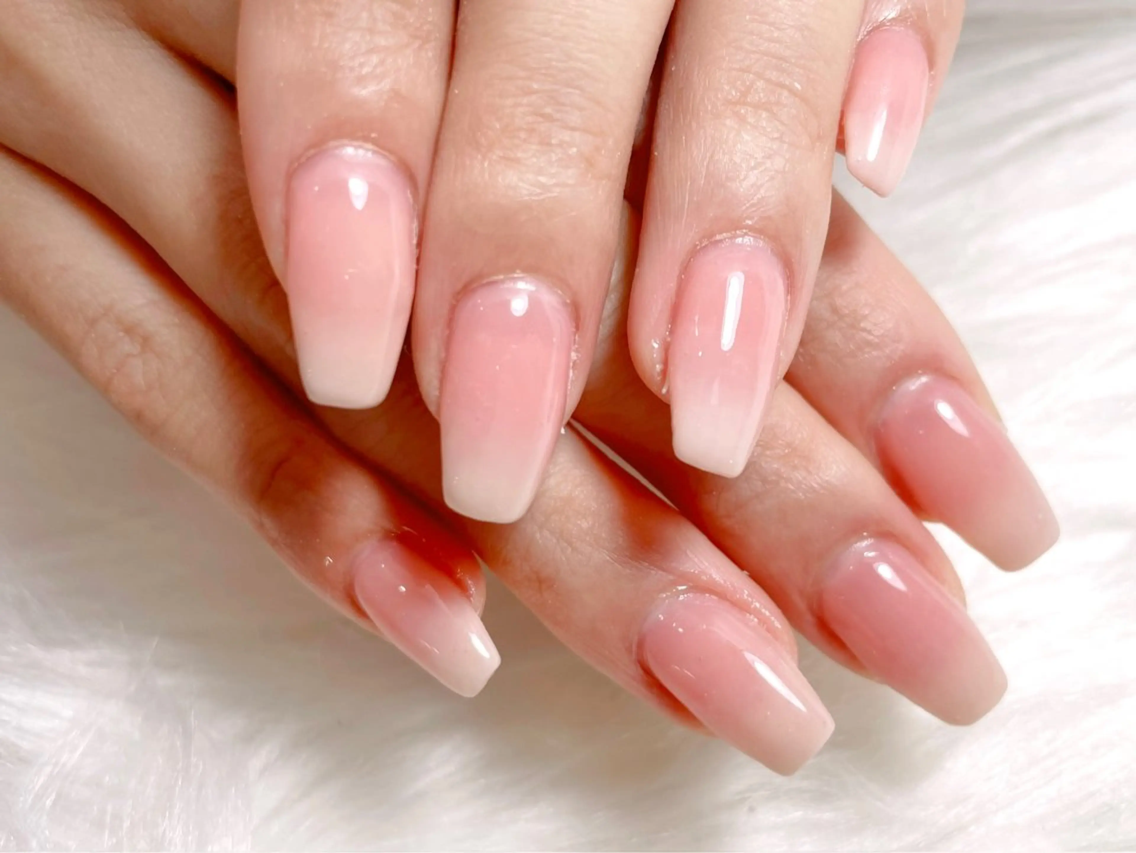 ネイル ジェルネイル グラデーション パラジェル ハンドネイル ゆりか ジョアアンジェ福島のネイルデザイン