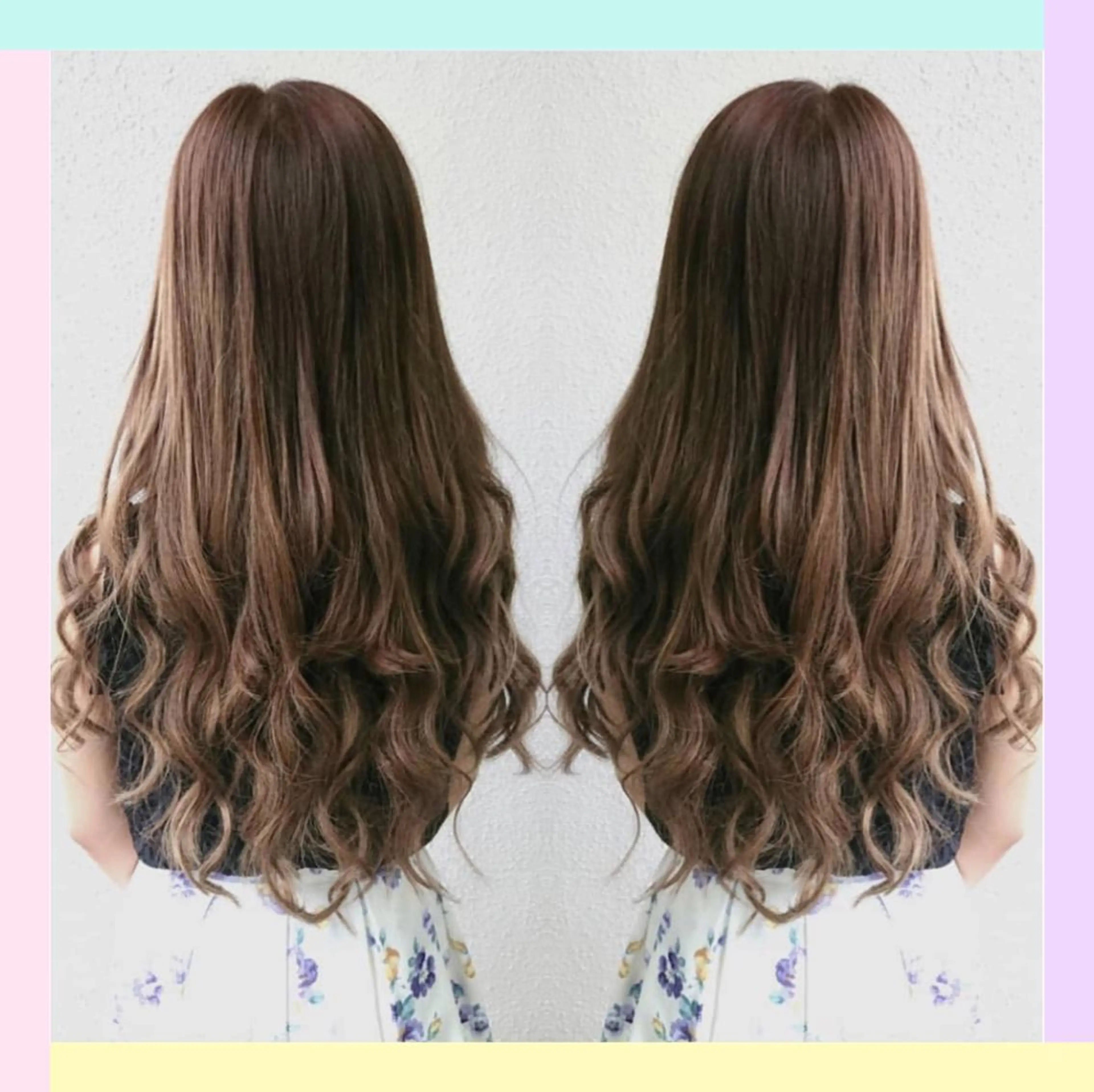 ロング カラー カット ヘアカラー トリートメント エクステ れん/ハイトーン /エクステ/韓国風のヘアスタイル