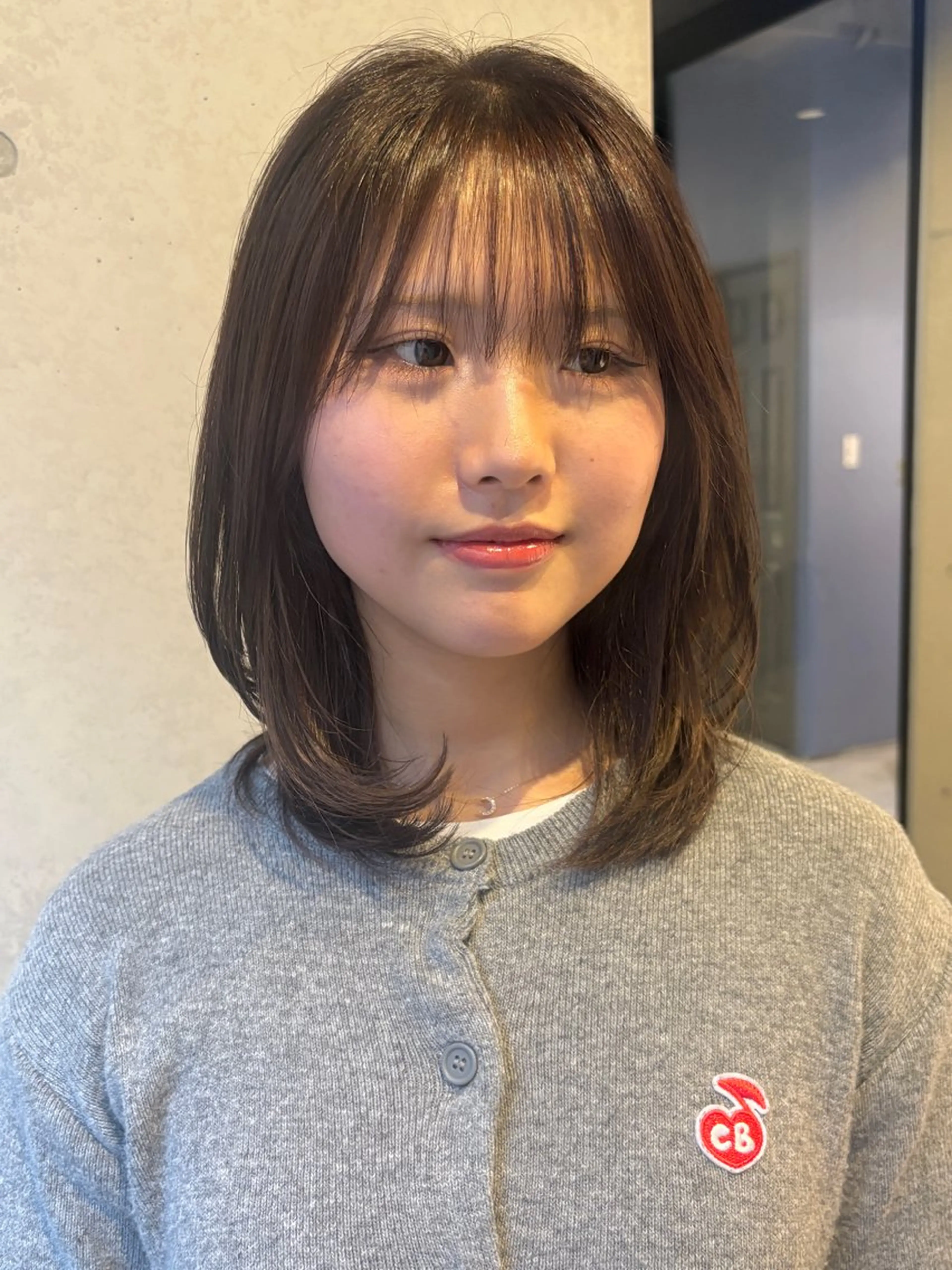 ミディアム カラー カット ヘアカラー トリートメント 韓国ヘア/wカラー レイヤー/RIN🎀のヘアスタイル