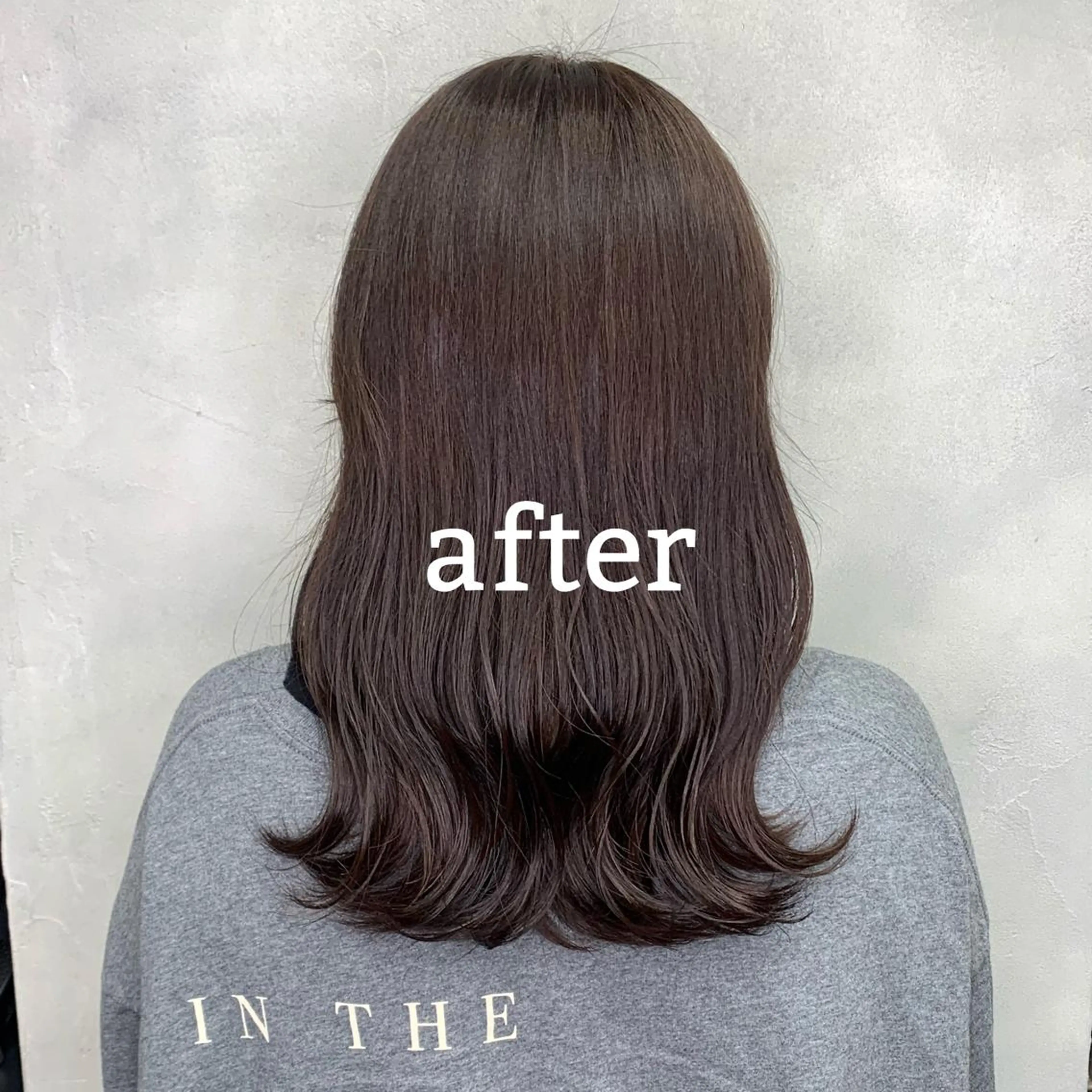 セミロング カラー 新宿/韓国レイヤー 髪質改善カラー/角所のヘアスタイル