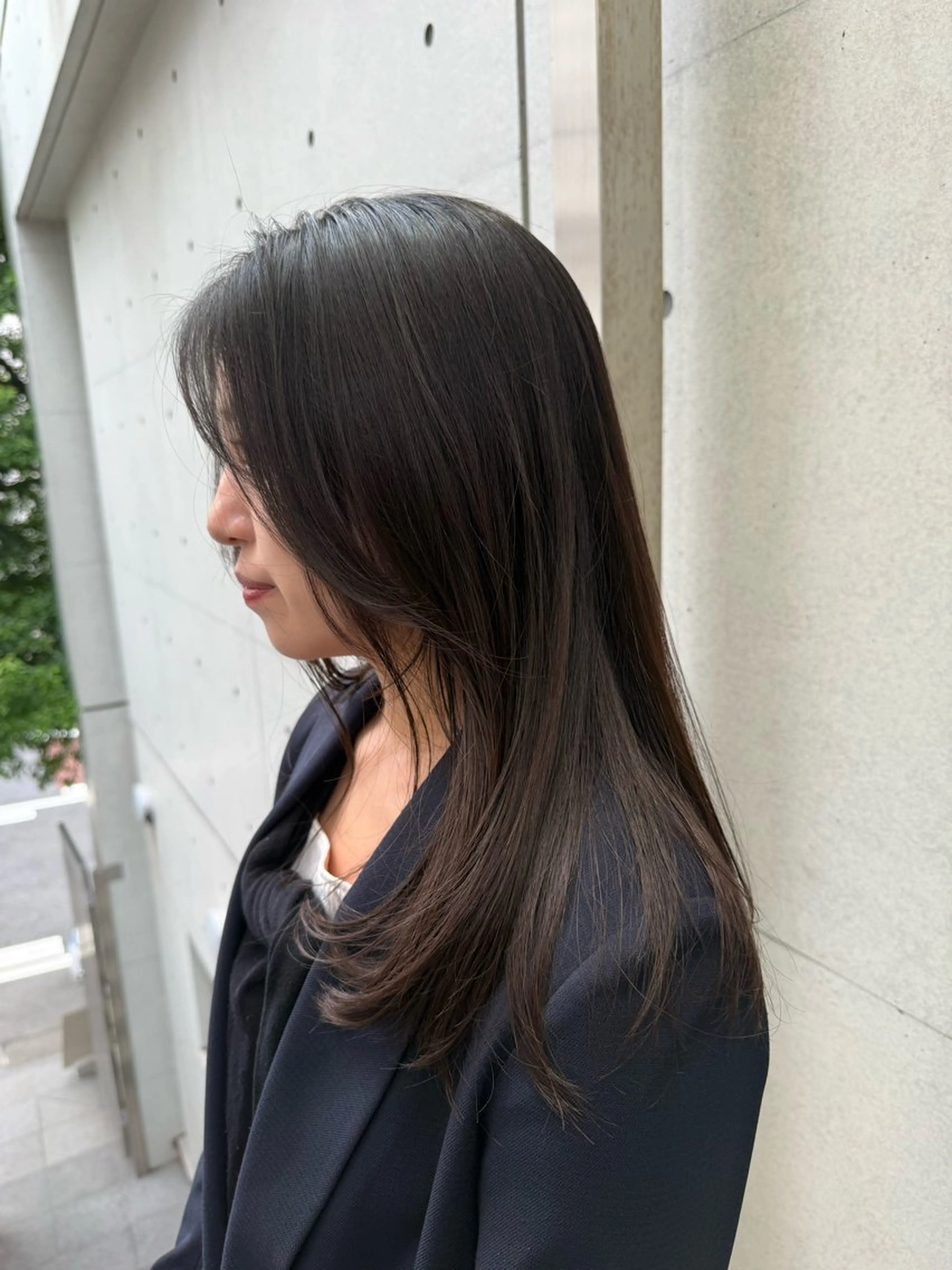 セミロング カラー パーマ ベージュカラー オリーブベージュ 髪質改善 縮毛矯正 縮毛矯正 トリートメント 縮毛矯正/髪質改善 RENのヘアスタイル