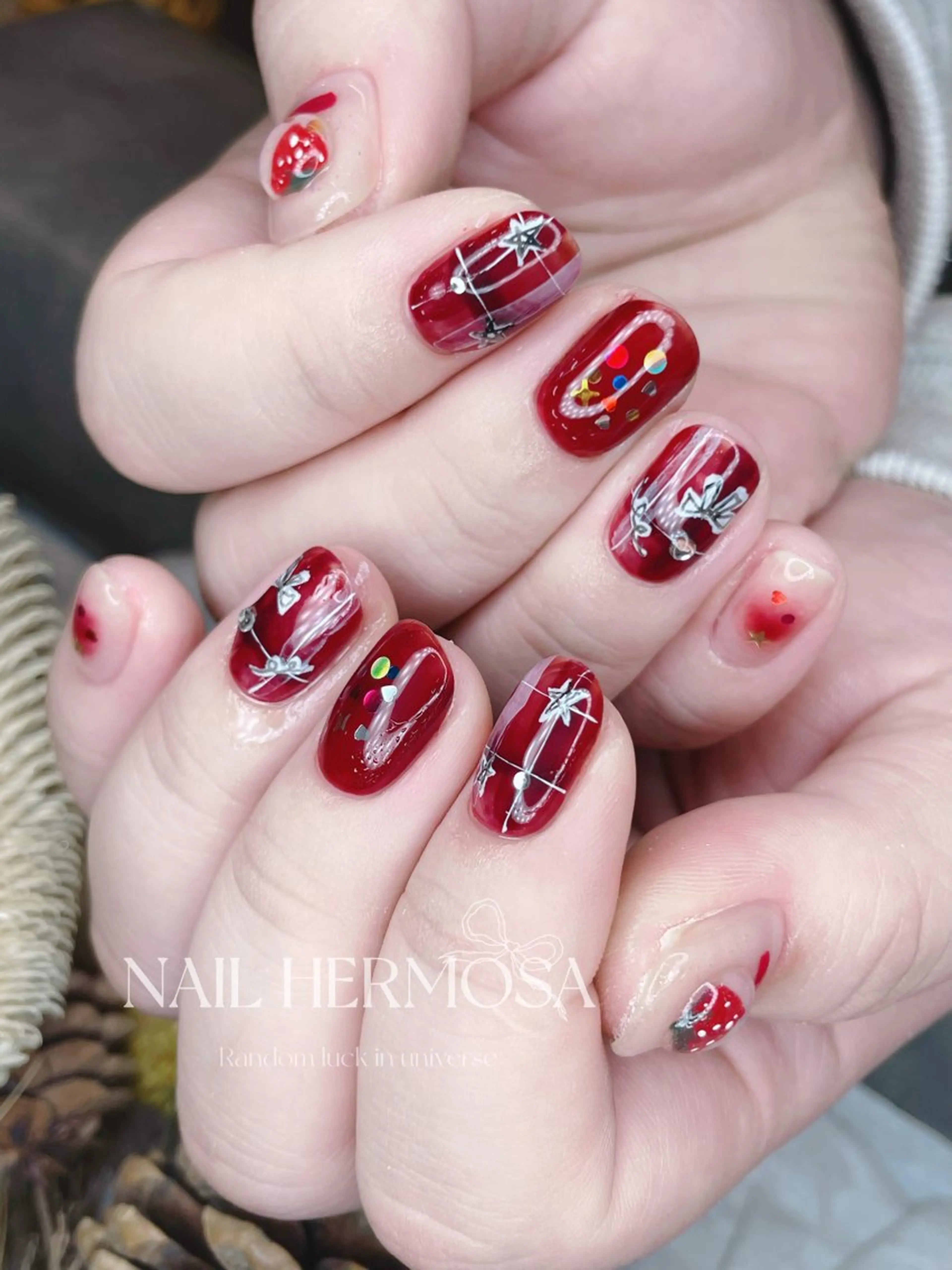 ネイル アートネイル グラデーション マグネットネイル 持ち込み オフィスネイル ハンドネイル ネイル エルモサのネイルデザイン