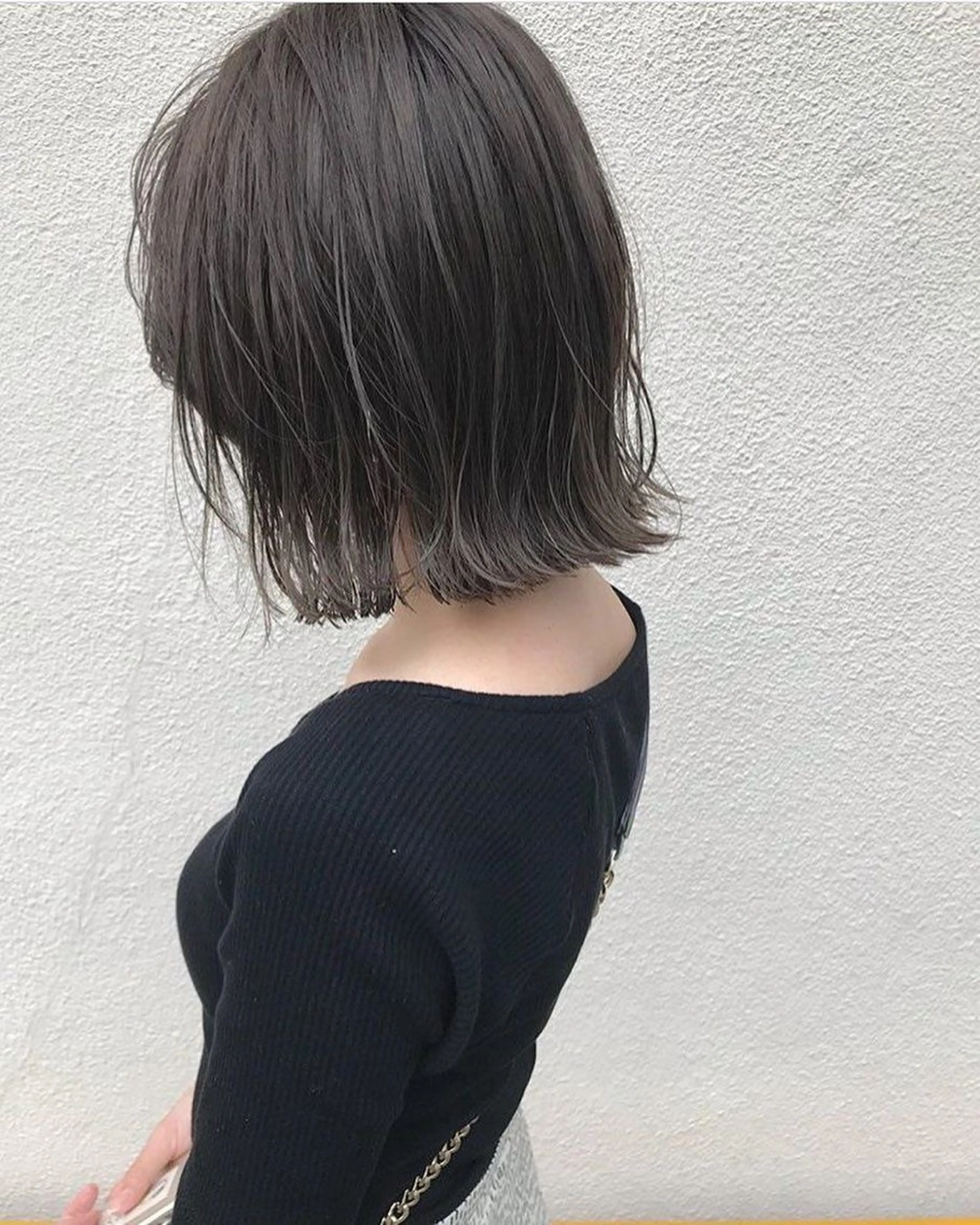 ミディアム 切りっぱなしボブ ボブ ウラノ ソウシのヘアスタイル