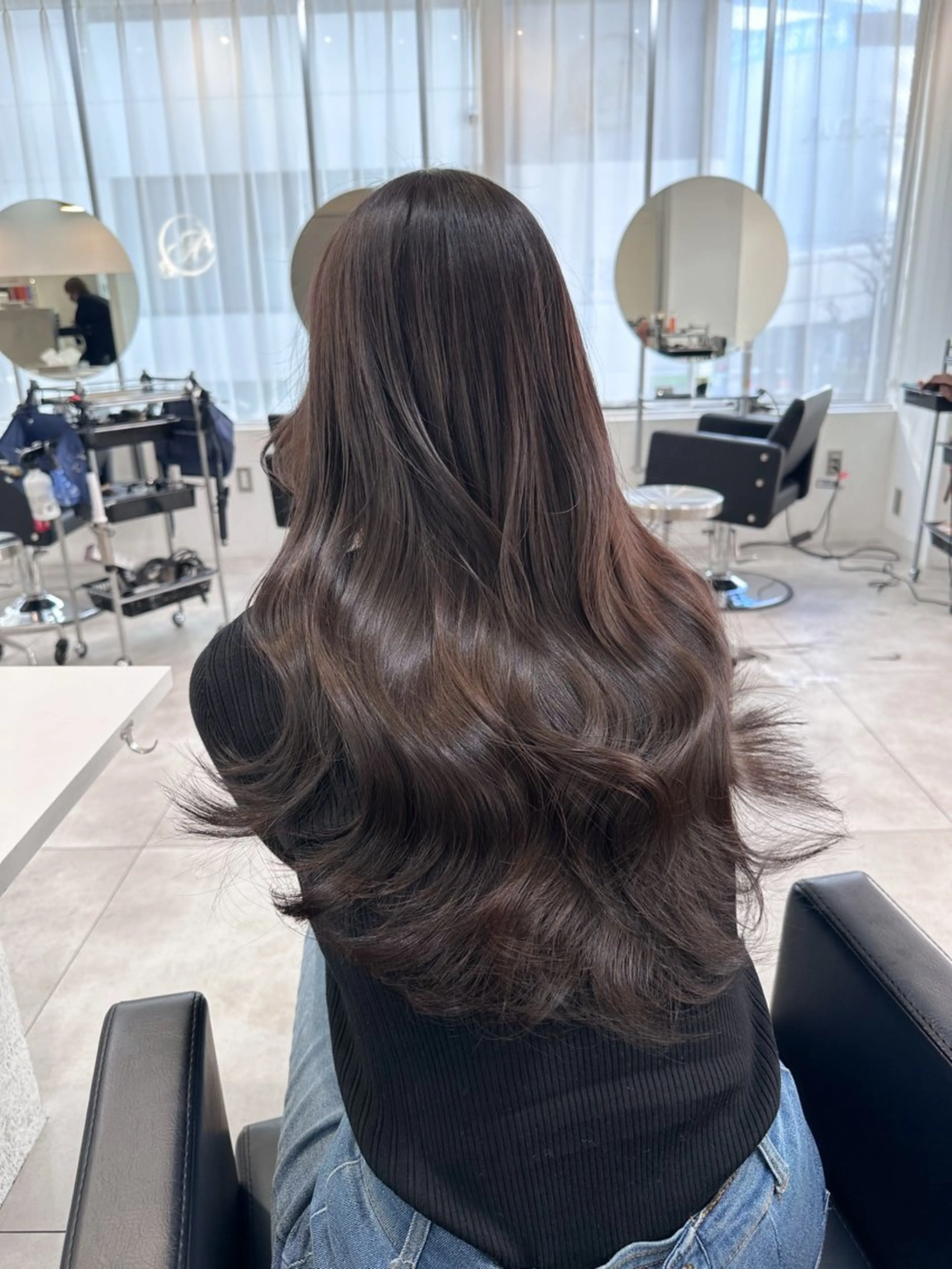 ロング カット ヘアカラー トリートメント 韓国ヘア/ワンホン ちひろのヘアスタイル