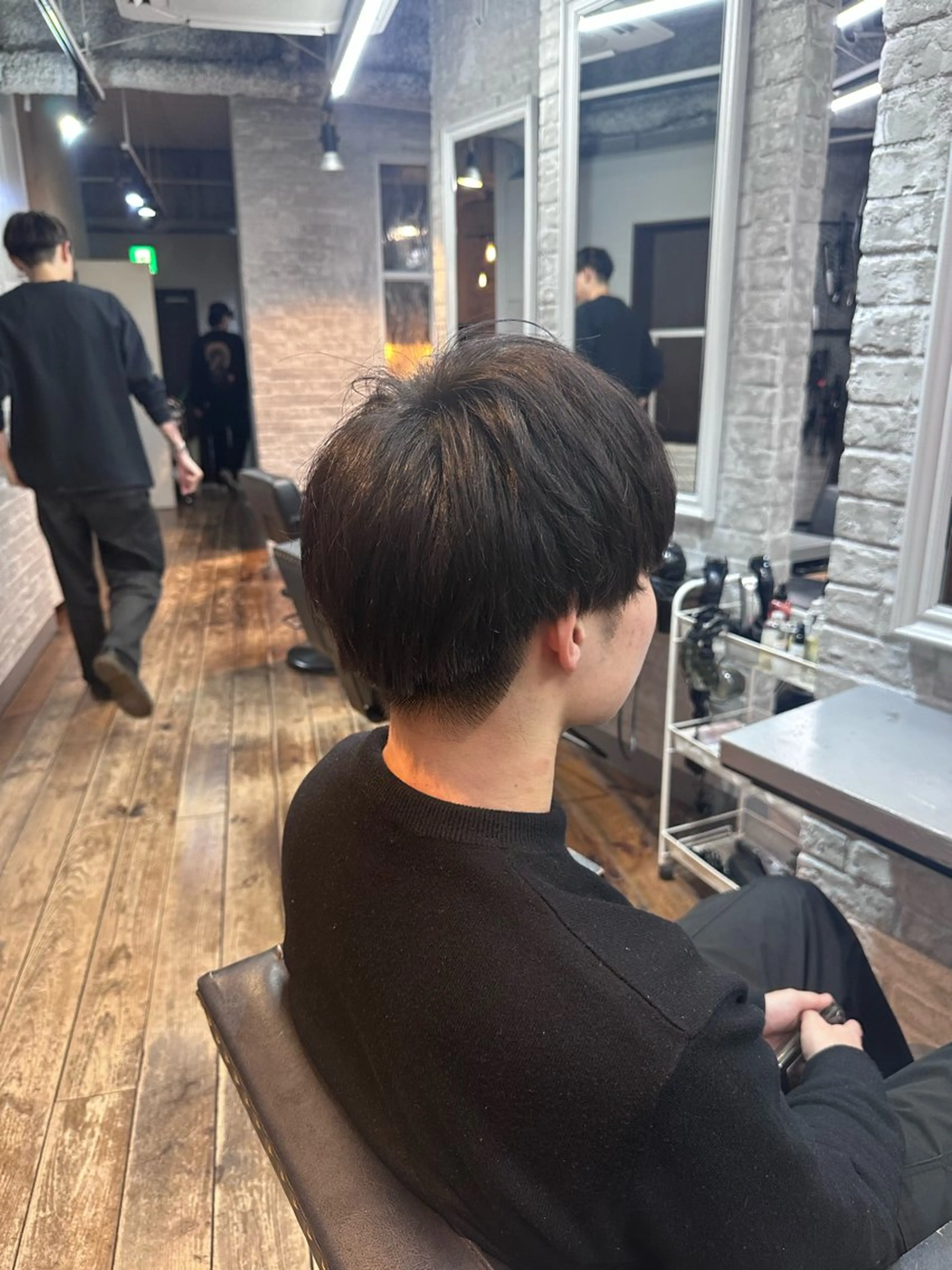 ショート メンズ カット 🩵つなぎショート✨ パーマスタイル みくのヘアスタイル