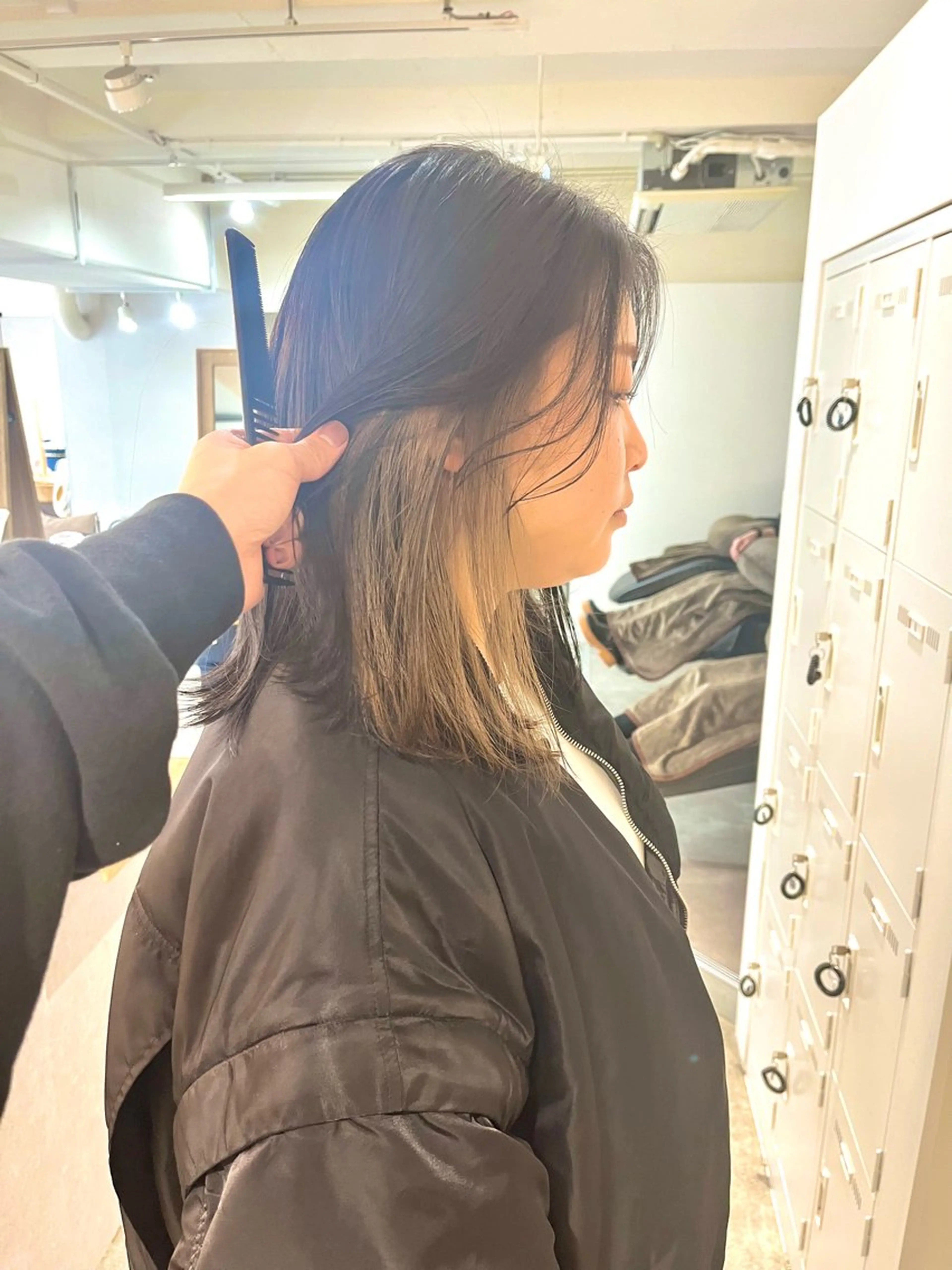 ミディアム カラー インナーカラー ボブ ヘアカラー トリートメント 韓国ヘア/ 髪質改善特化谷名勇輝のヘアスタイル